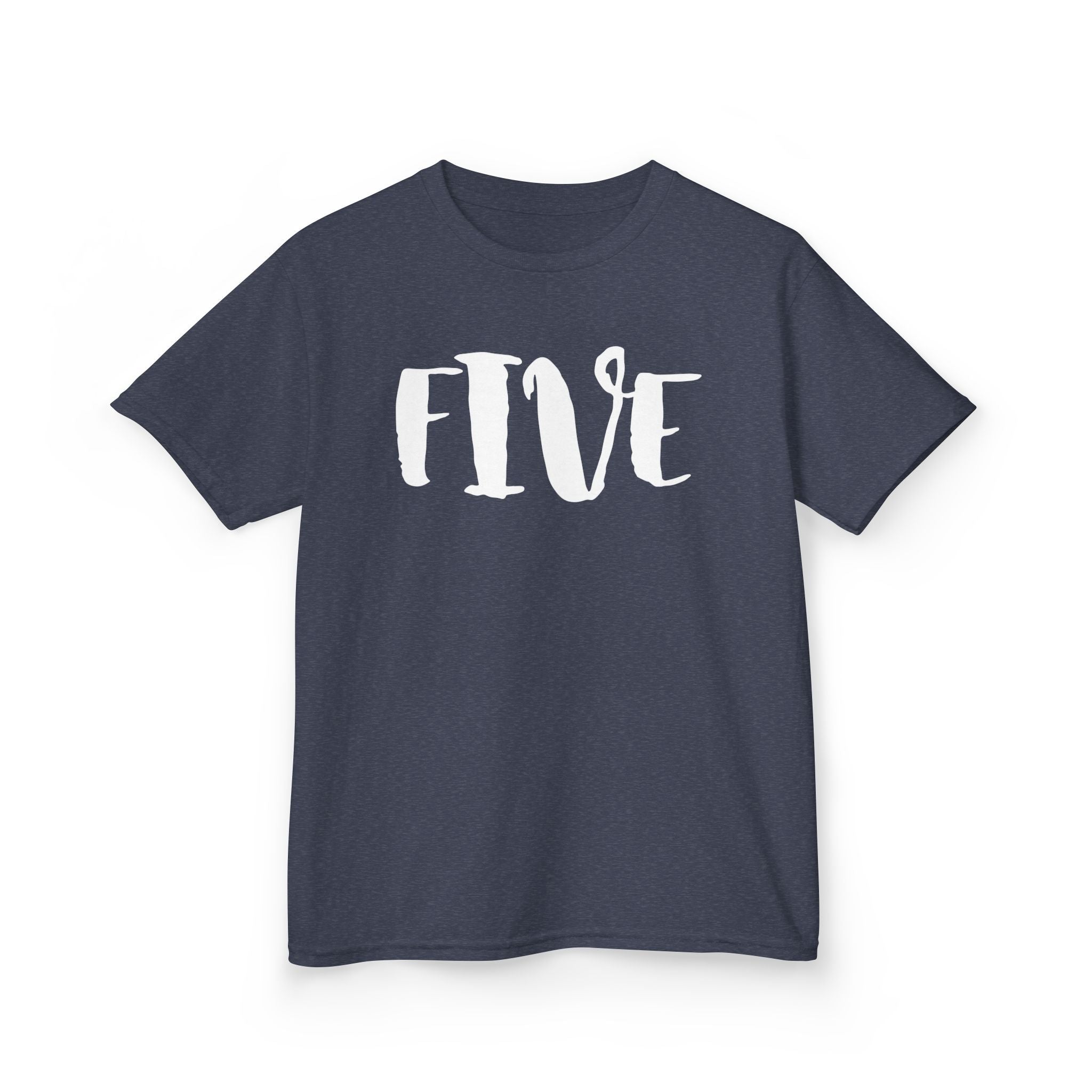 Kids "FIVE" Birthday T‑Shirt — Age 5 Party Tee