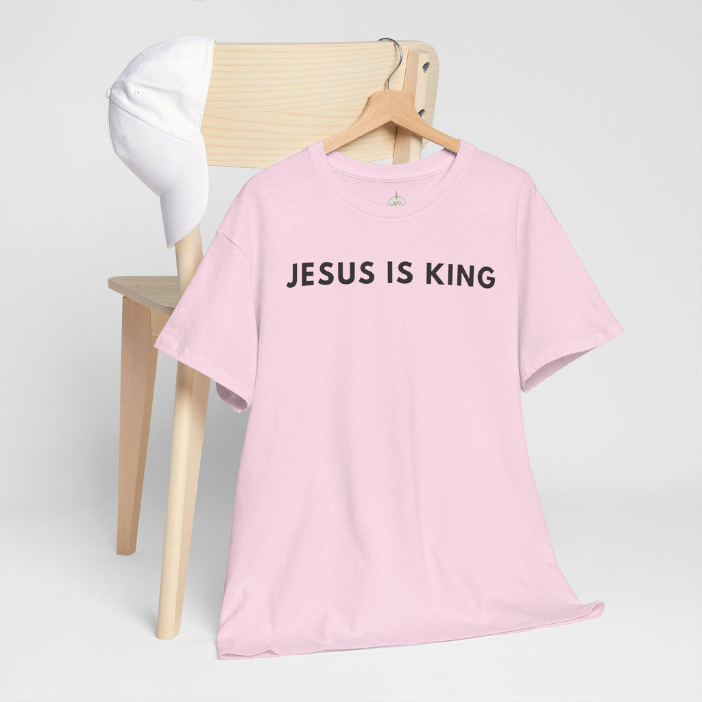 Jesus Is King Tee - Christian Faith White Cotton T-Shirt