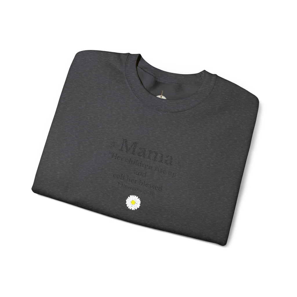 Mama Sunshine Crewneck Sweatshirt — "Mama the sunshine in my soul" Cozy Mom Gift - Embroidered