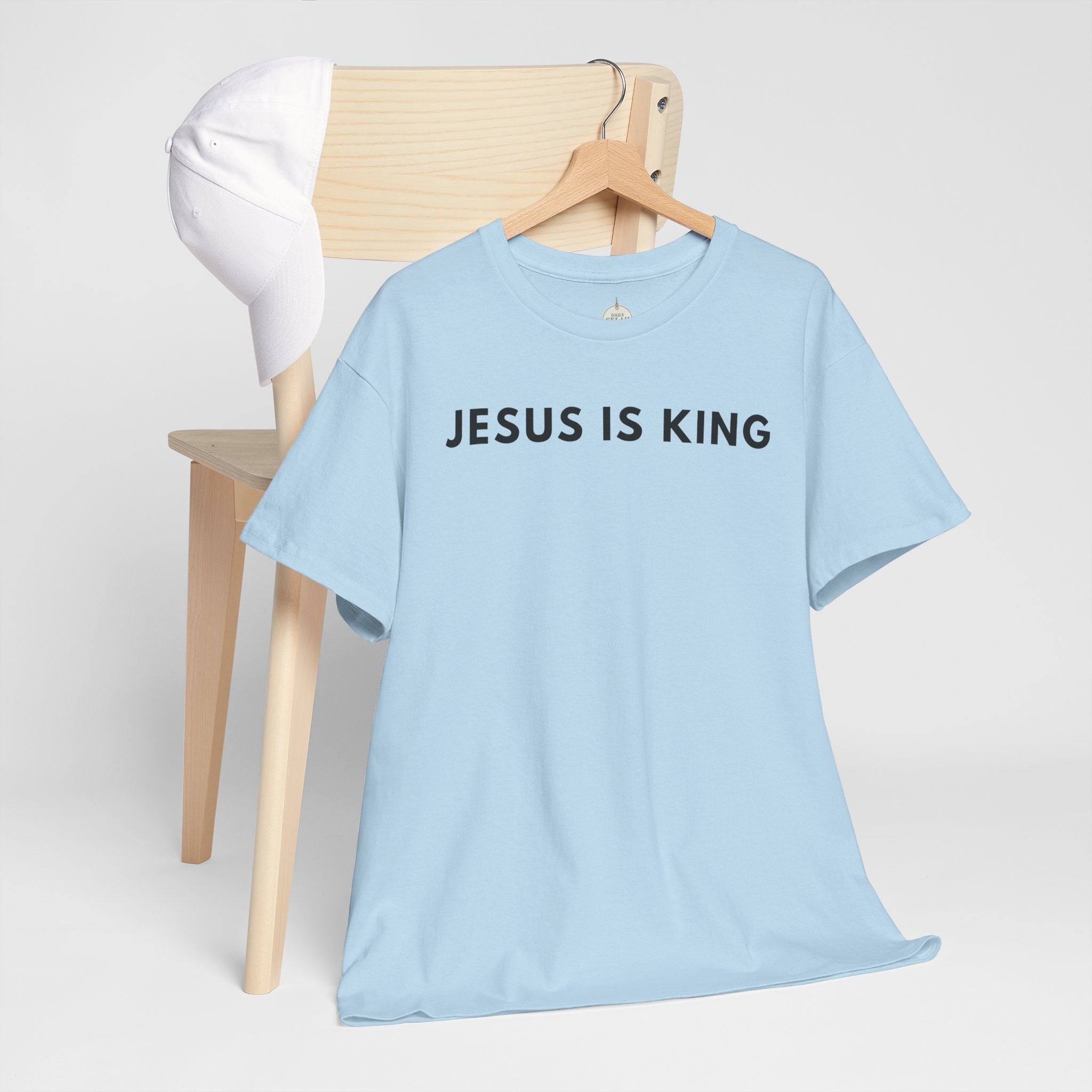 Jesus Is King Tee - Christian Faith White Cotton T-Shirt