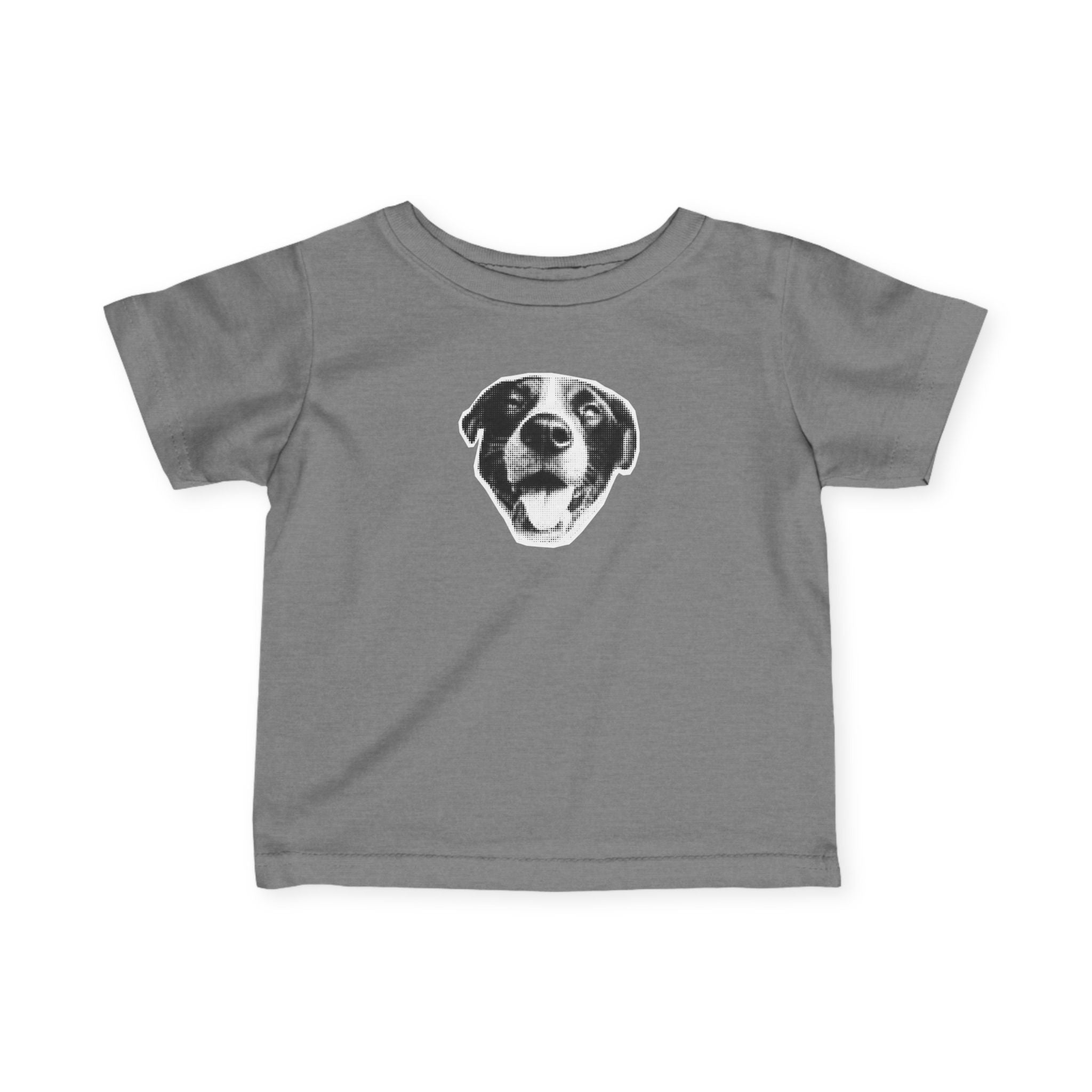 Infant Tee – Smiling Dog Face Baby Shirt