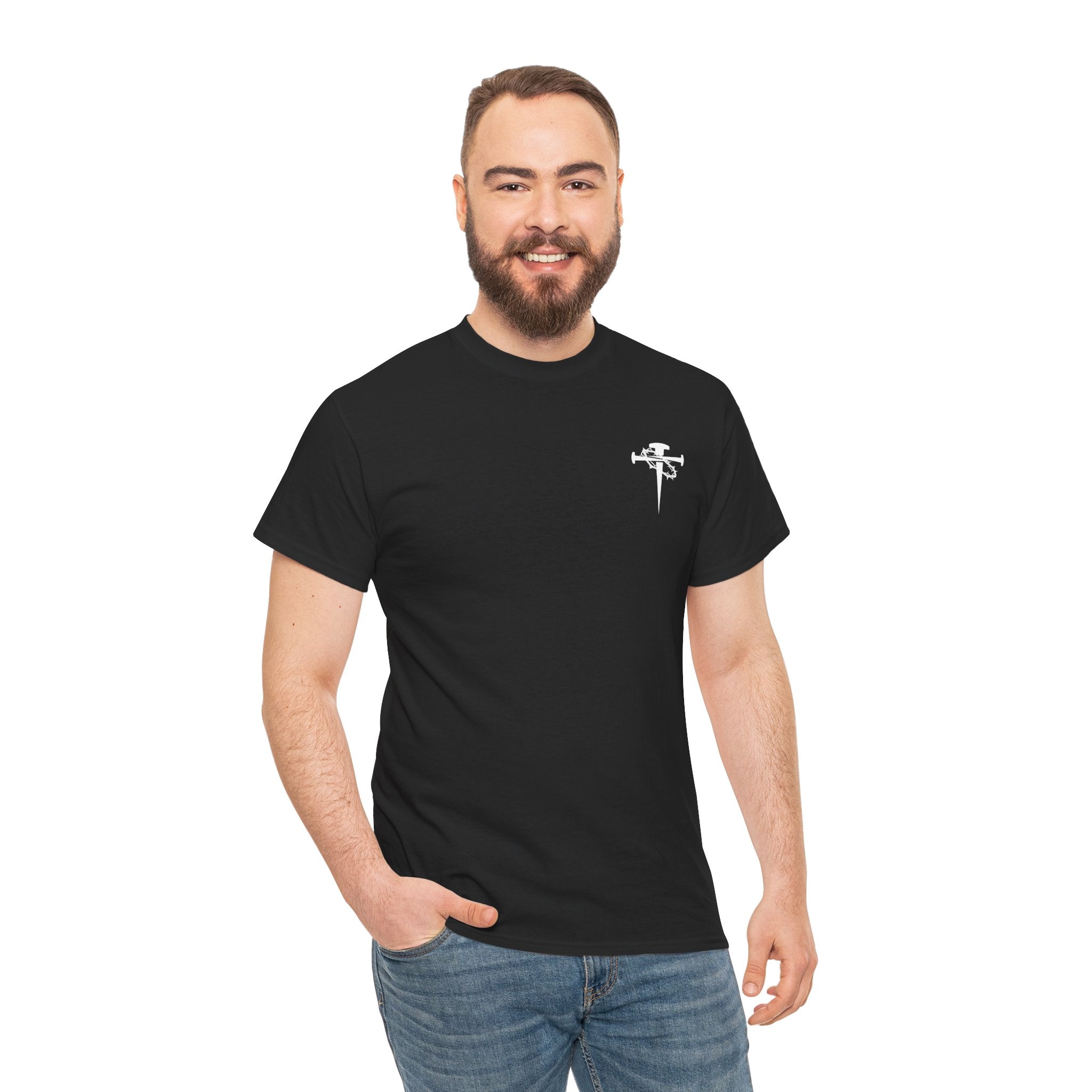 Cross & Dagger with Thorn of Crowns T-Shirt — Minimal Christian Chest Graphic