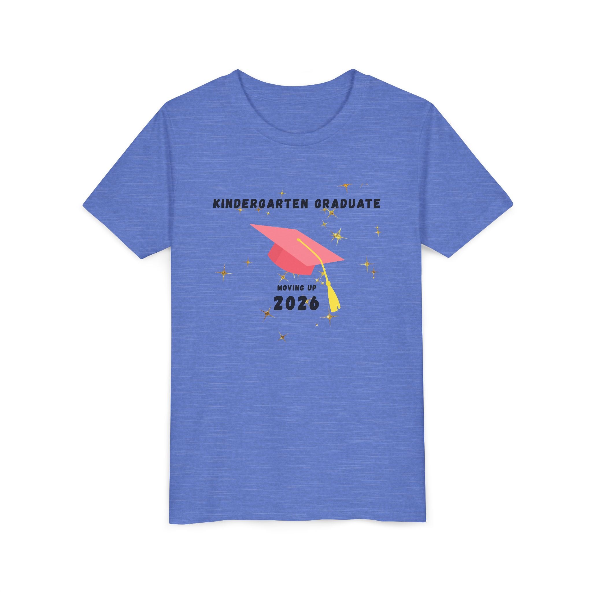 Kindergarten Graduate 2026 Youth Tee — Moving Up Graduation Cap Shirt