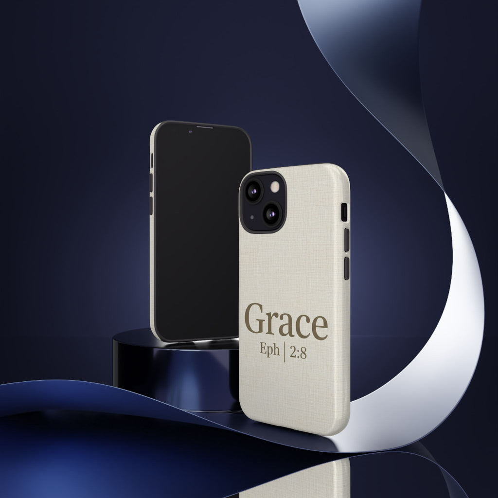 Grace (Ephesians 2:8) Phone Case — Minimalist Christian Inspirational Tough Case