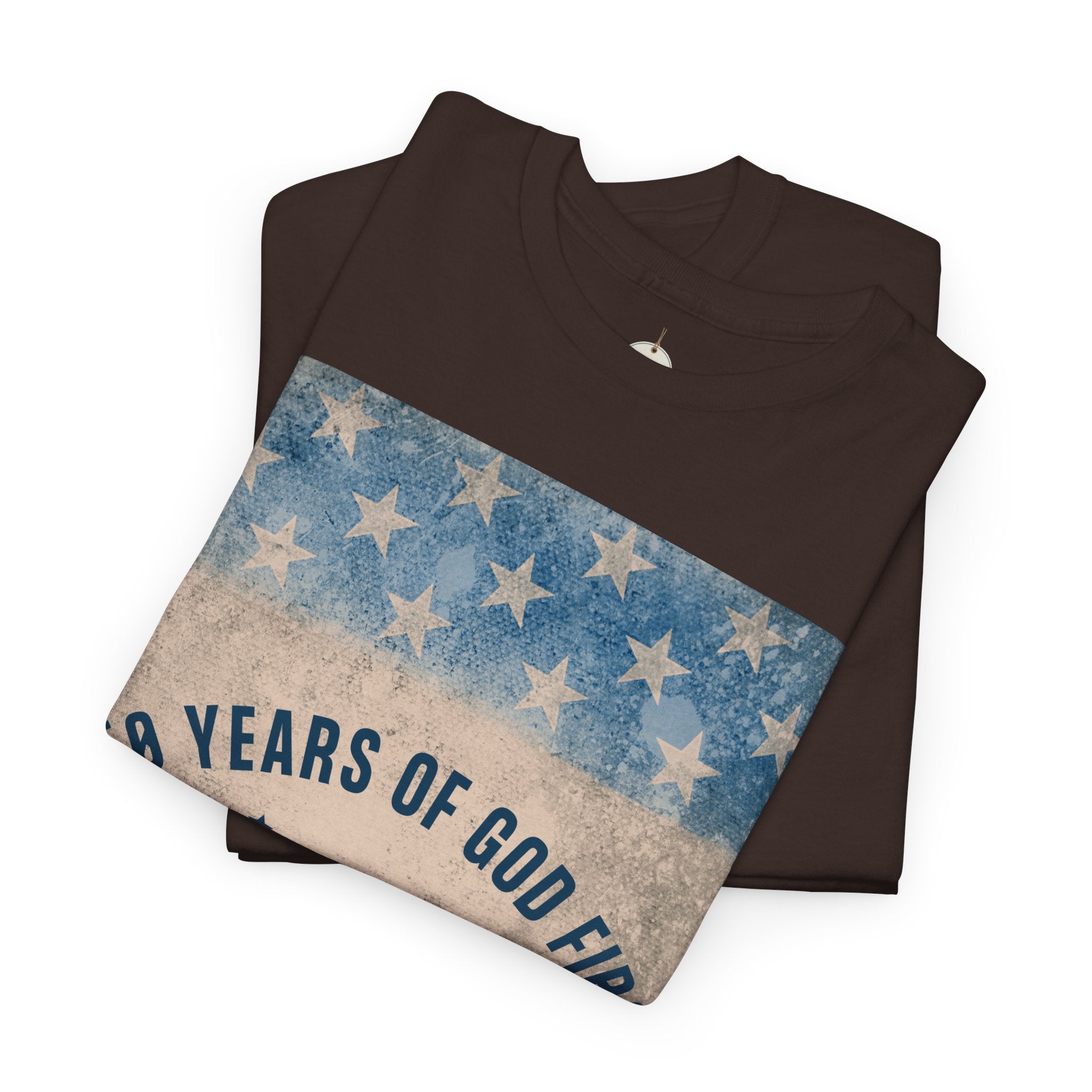 God First 250 Years Vintage American Flag  and Patriotic T-Shirt