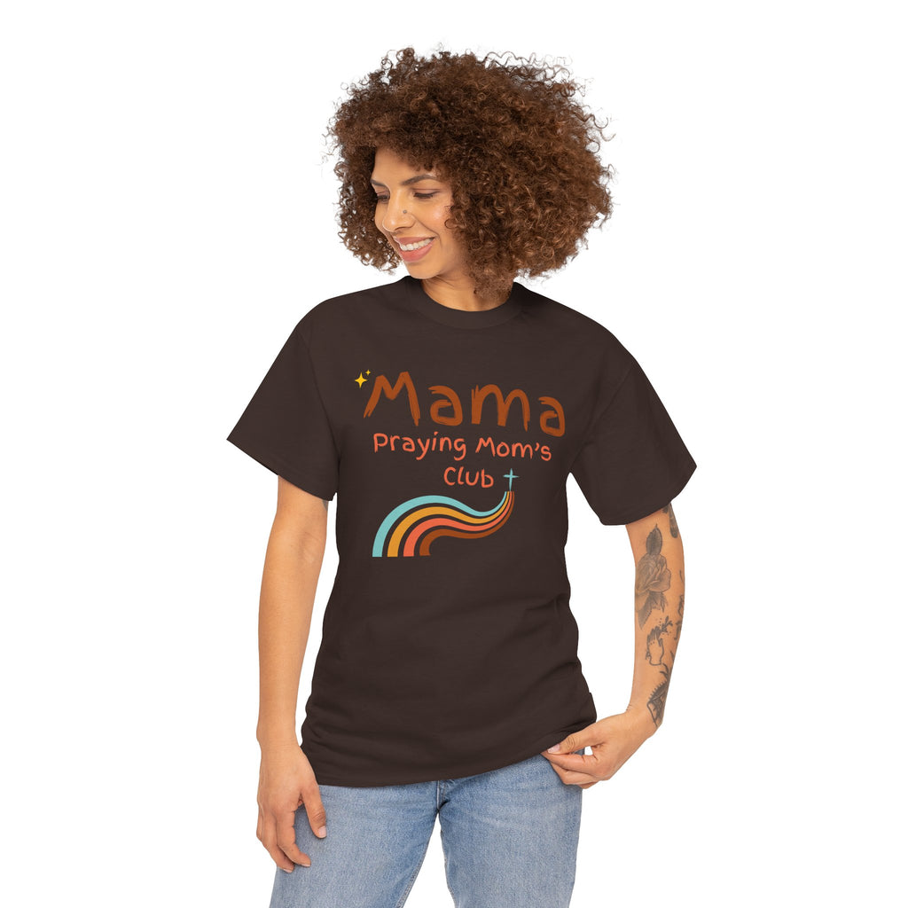 Mama Praying Mom's Club Tee — Inspirational Christian Mama T-Shirt with Rainbow - Mother's Day Gift