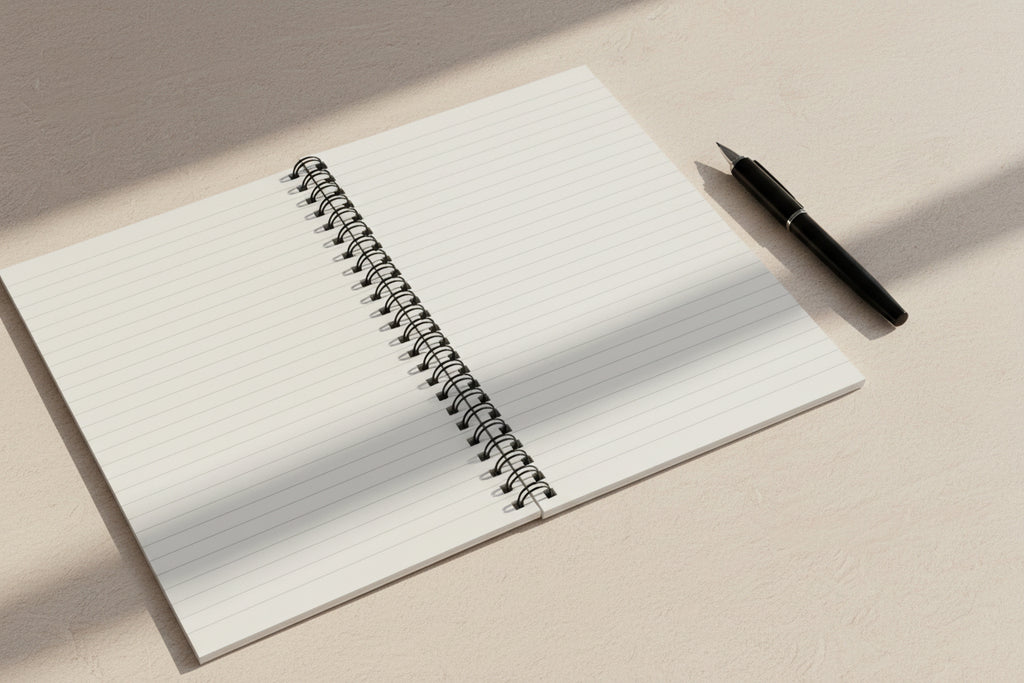 Prayer Journal Notebook — "His grace is greater than your past" (Romans 8:20)