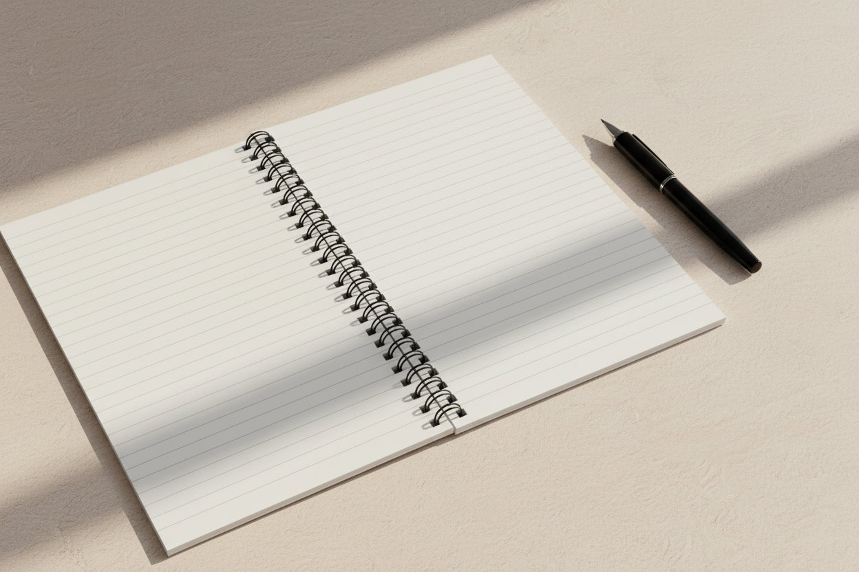 Prayer Journal Notebook — "His grace is greater than your past" (Romans 8:20)