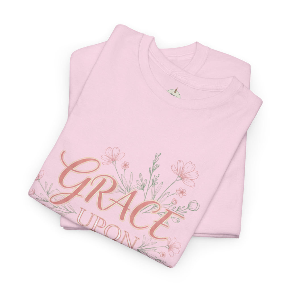 Grace Upon Grace Tee — John 1:16 Floral Christian T-Shirt