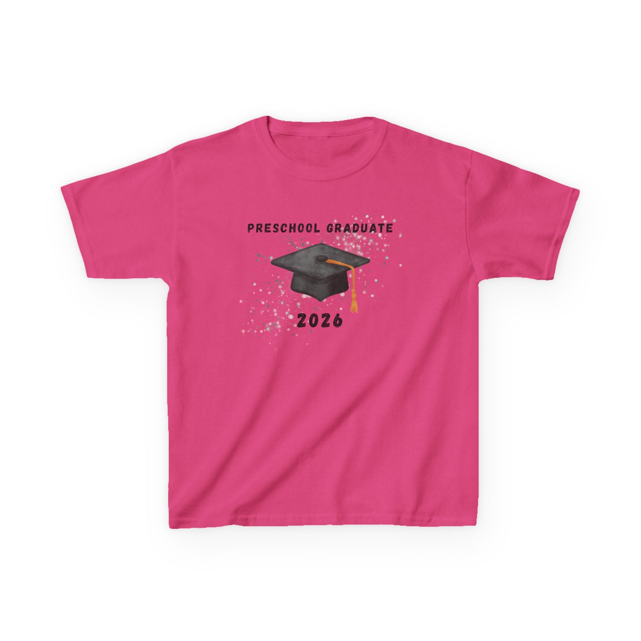 Preschool Graduate 2026 Kids T-Shirt — Graduation Cap Celebration Tee
