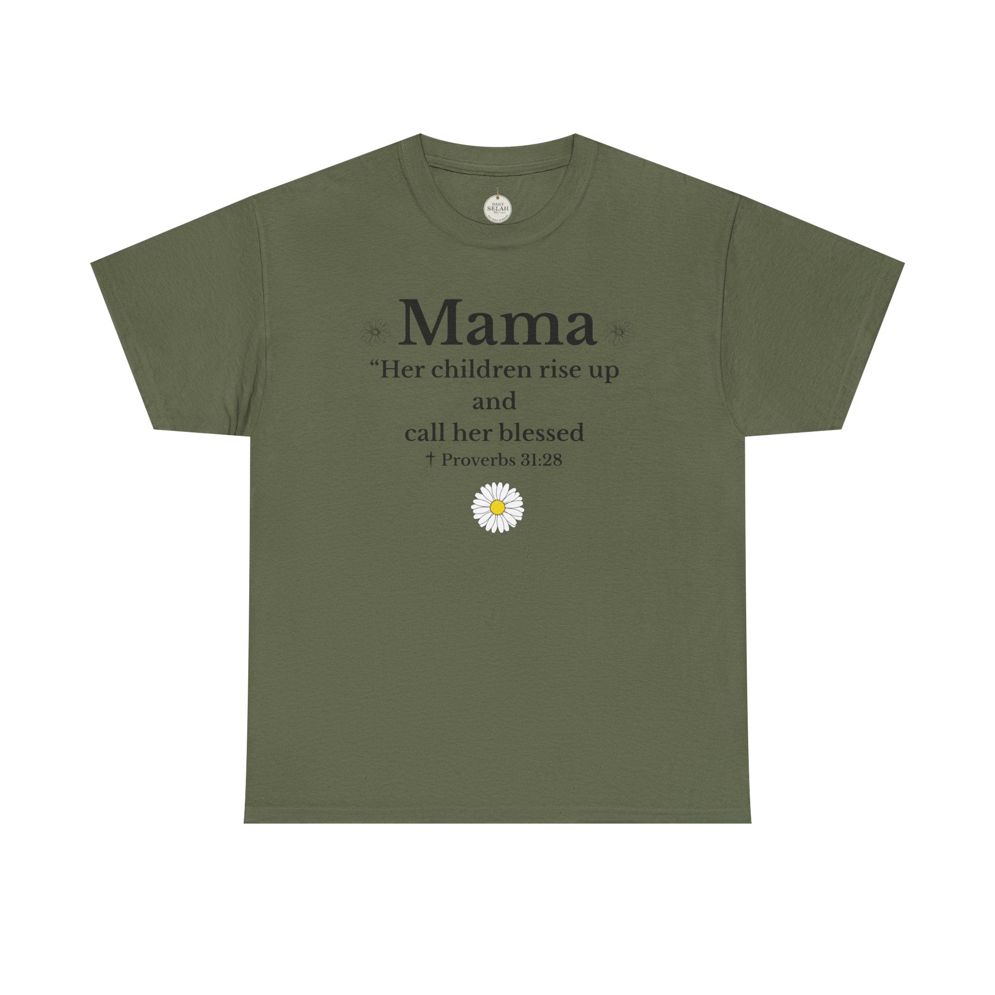 Mama Proverbs 31:28 T‑Shirt — 'Her children rise up and call her blessed' Floral Mom Tee - Mother's Day Gift