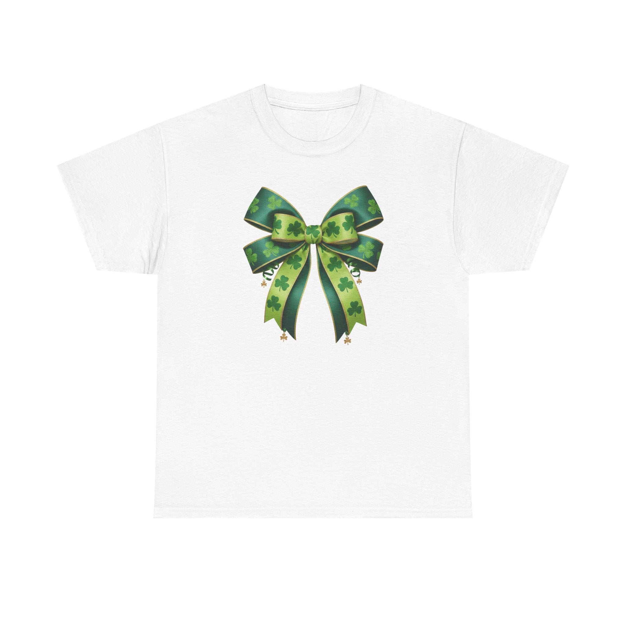 St. Patrick's Green Shamrock Bow T-Shirt