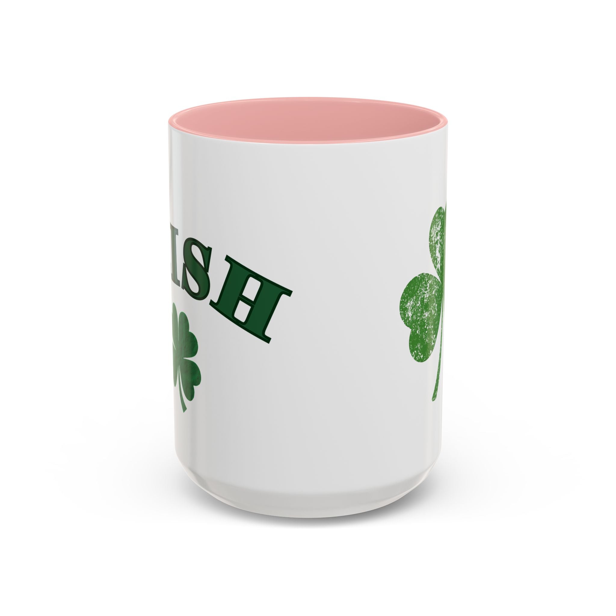 St. Patrick's Day Shamrock Accent Coffee Mug – Lucky Irish Green 11/15oz