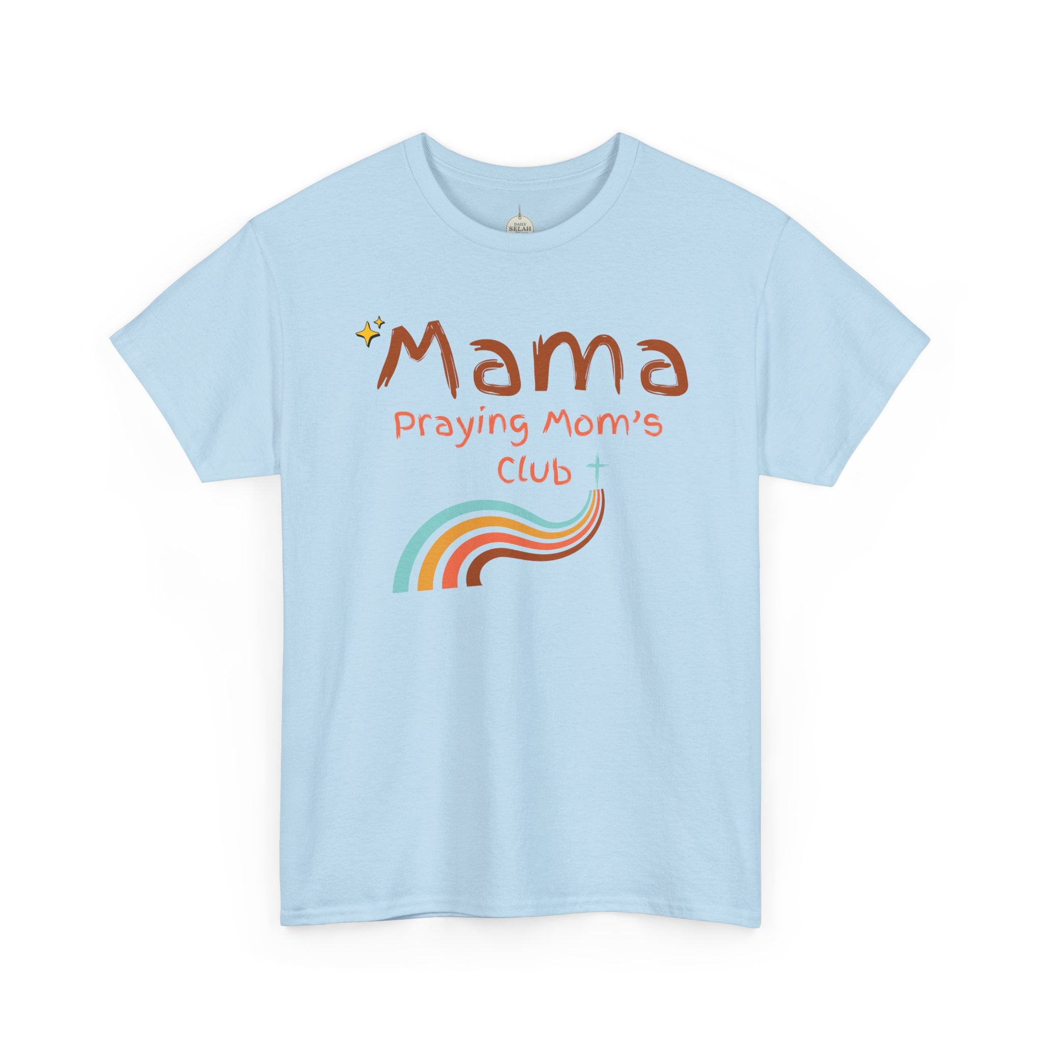 Mama Praying Mom's Club Tee — Inspirational Christian Mama T-Shirt with Rainbow - Mother's Day Gift
