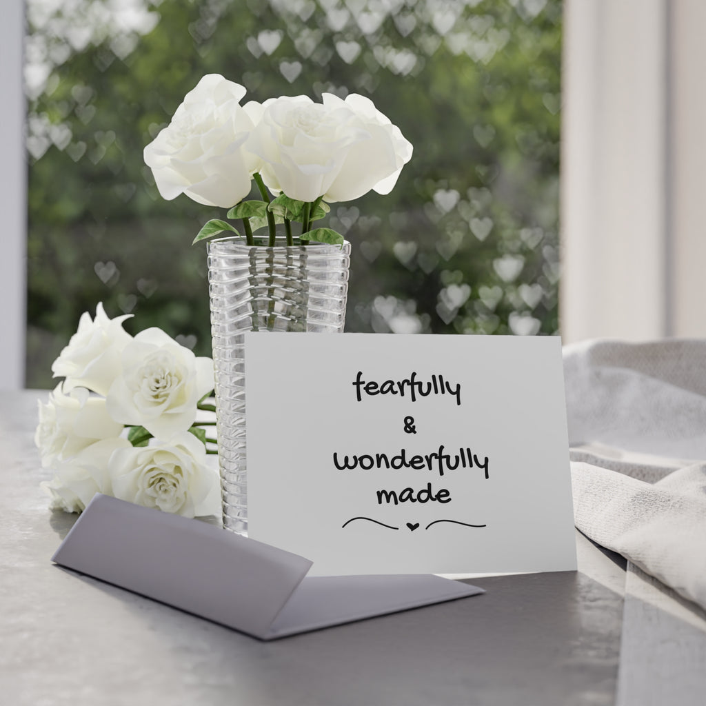 Christian Inspirational Card — “Fearfully & Wonderfully Made” Psalm 139:14 Religious Greeting