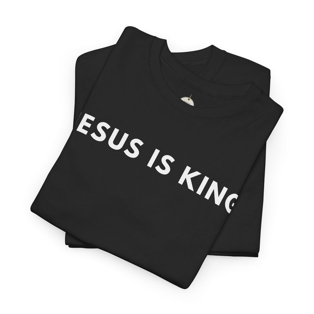 Jesus Is King Tee - Christian Faith White Cotton T-Shirt
