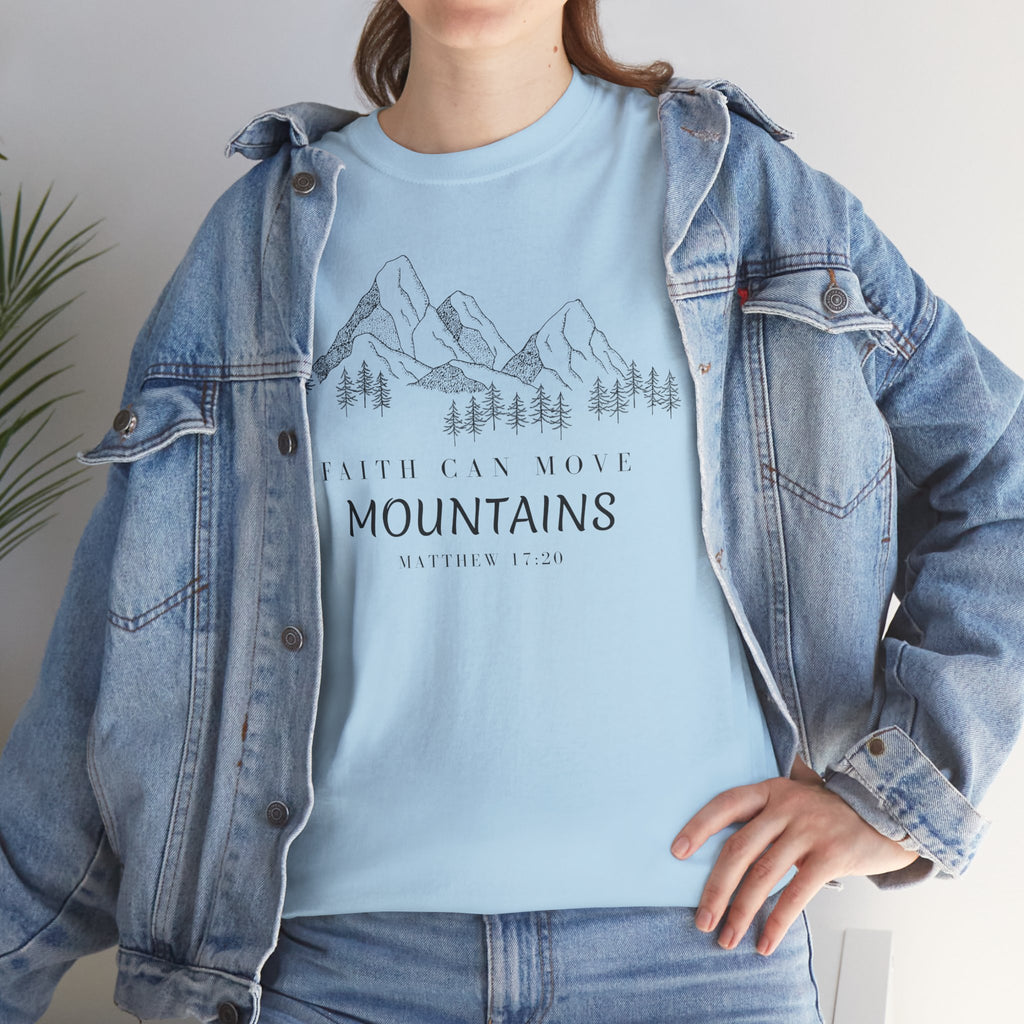 Faith Can Move Mountains T-Shirt | Christian Women's Tee
