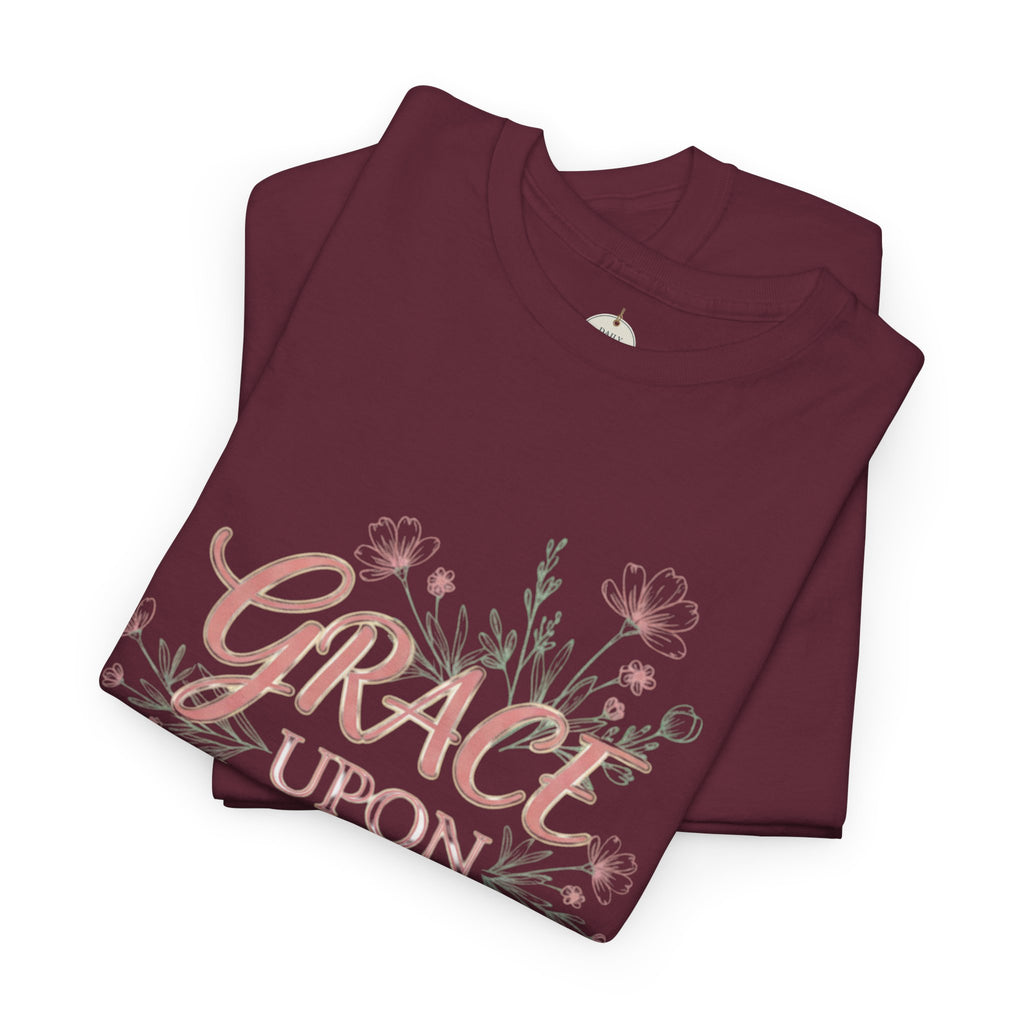Grace Upon Grace Tee — John 1:16 Floral Christian T-Shirt