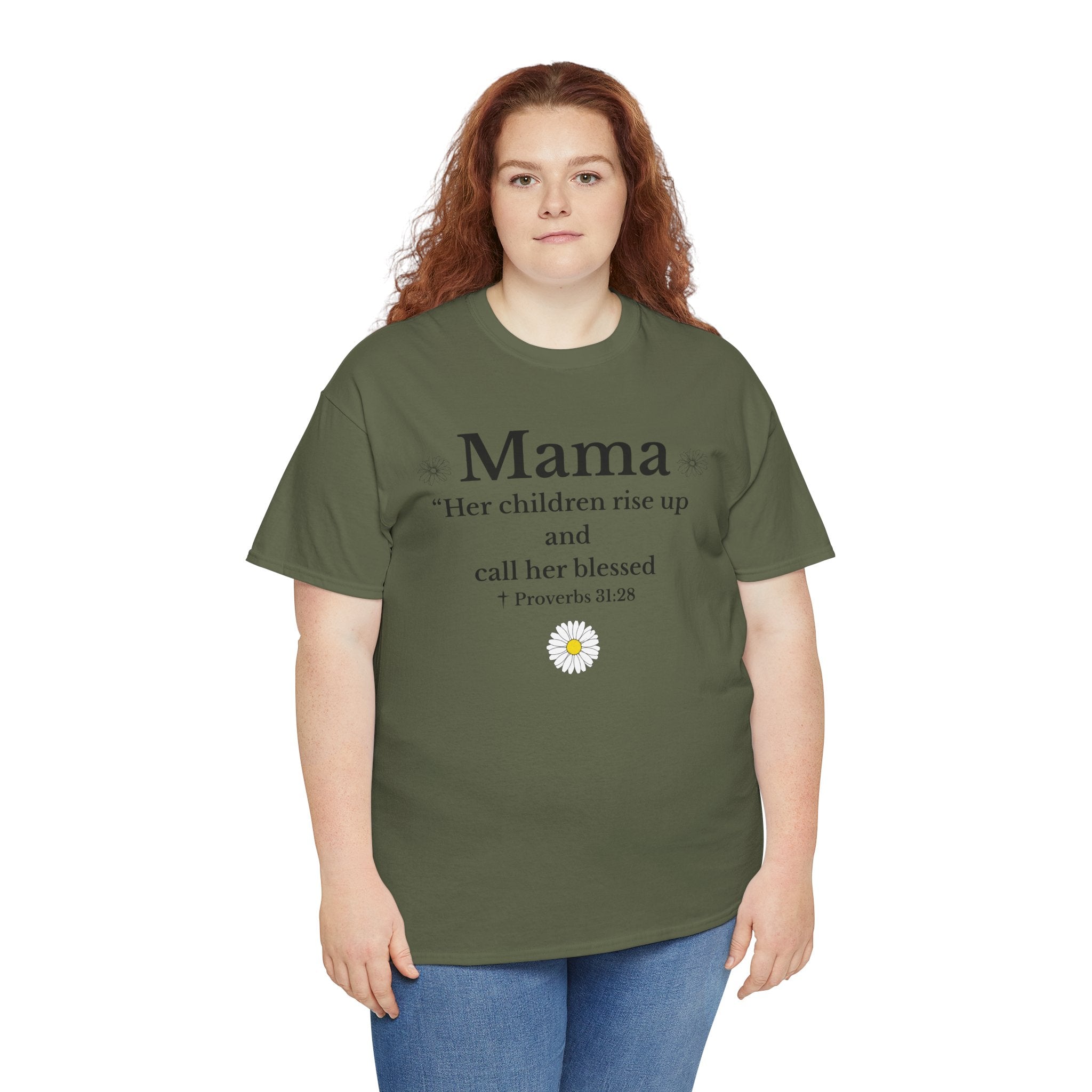 Mama Proverbs 31:28 T‑Shirt — 'Her children rise up and call her blessed' Floral Mom Tee - Mother's Day Gift