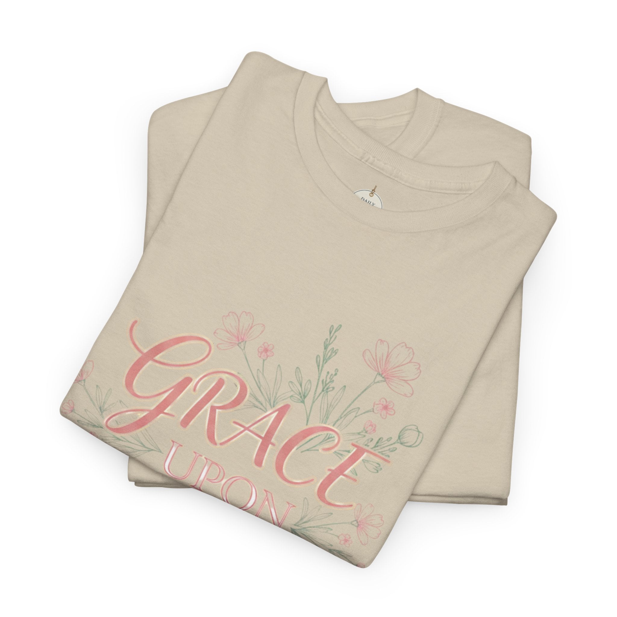 Grace Upon Grace Tee — John 1:16 Floral Christian T-Shirt