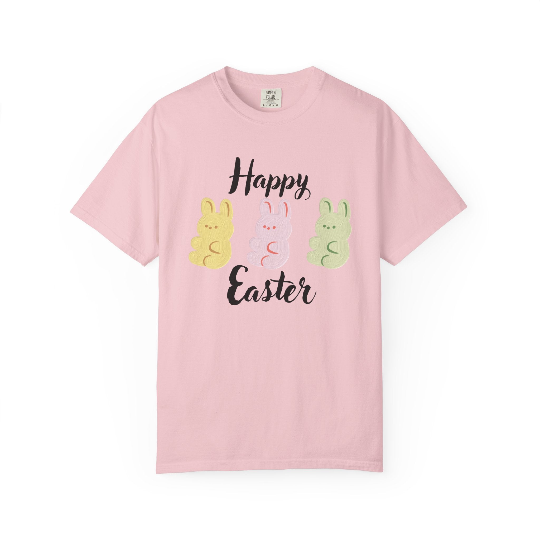 Happy Easter T-Shirt — 3 Pastel Bunny Peeps Spring Holiday Tee