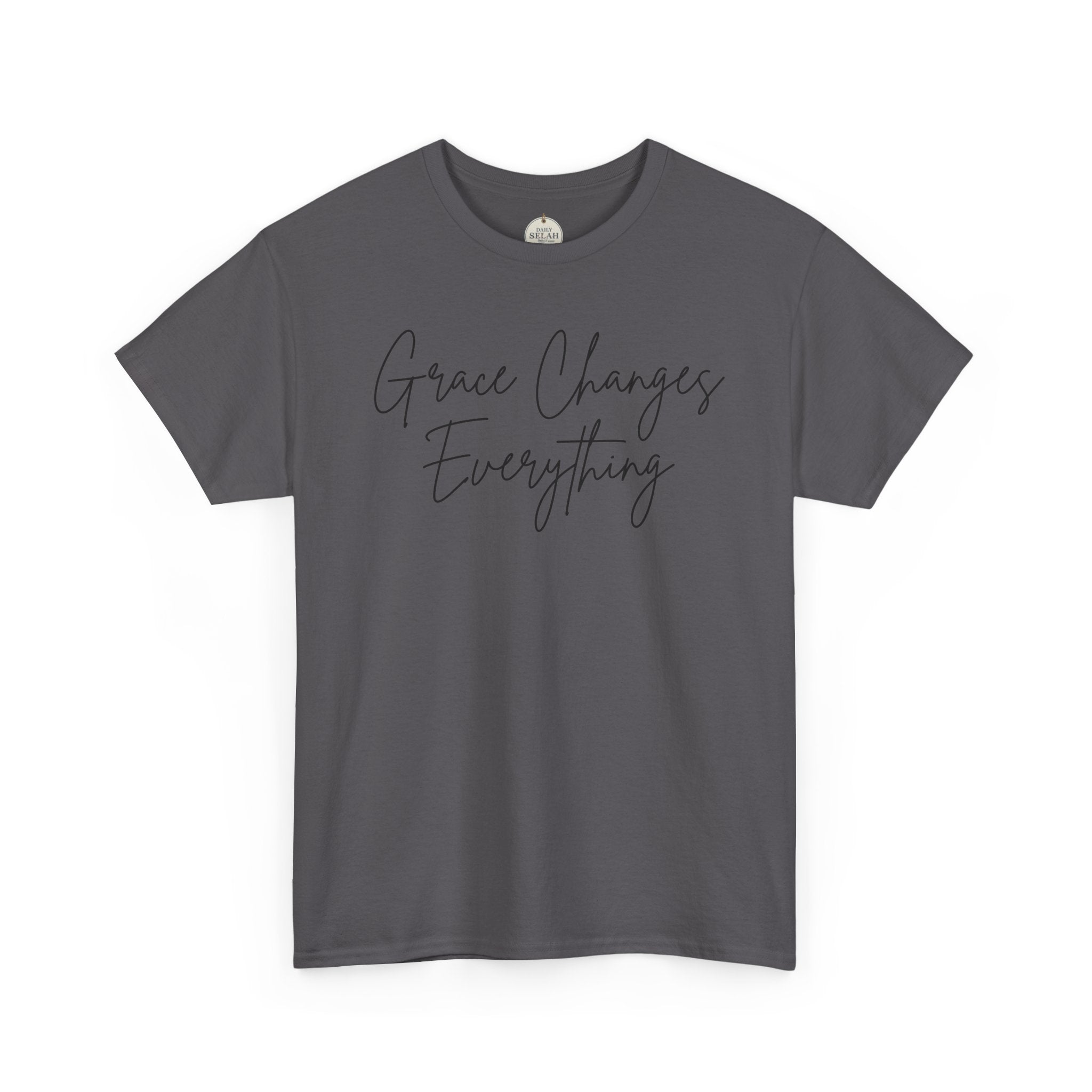 Grace Changes Everything tee | with Faith cross vertical back design