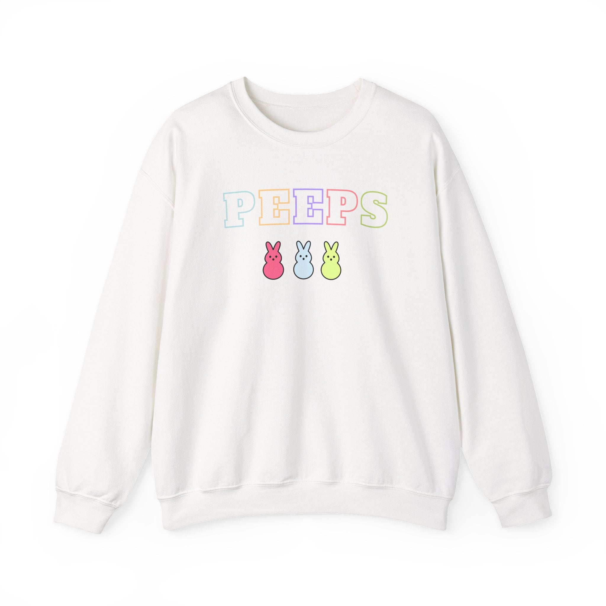 Peeps Easter Crewneck Sweatshirt — Pastel Bunny Candy Graphic