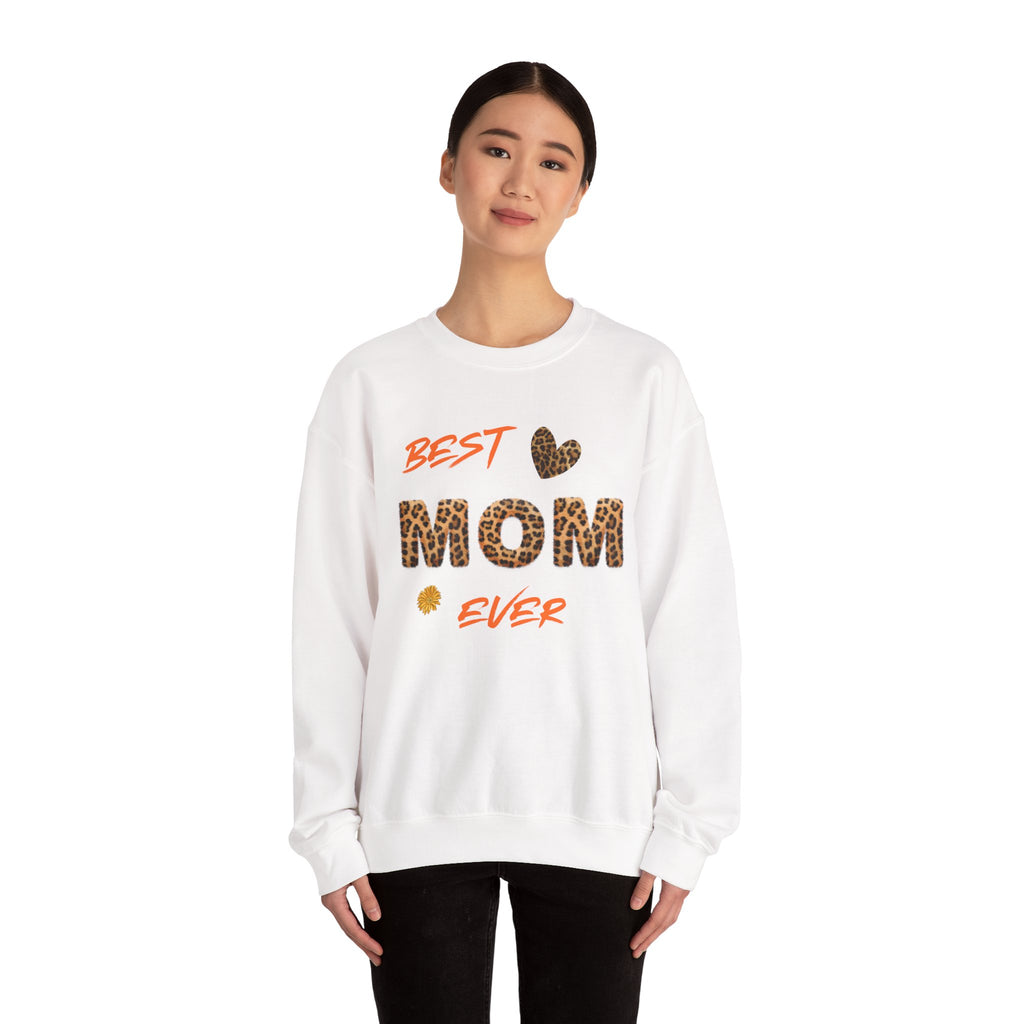 Leopard Print "Best Mom Ever" Sweatshirt | Mom Design Crewneck