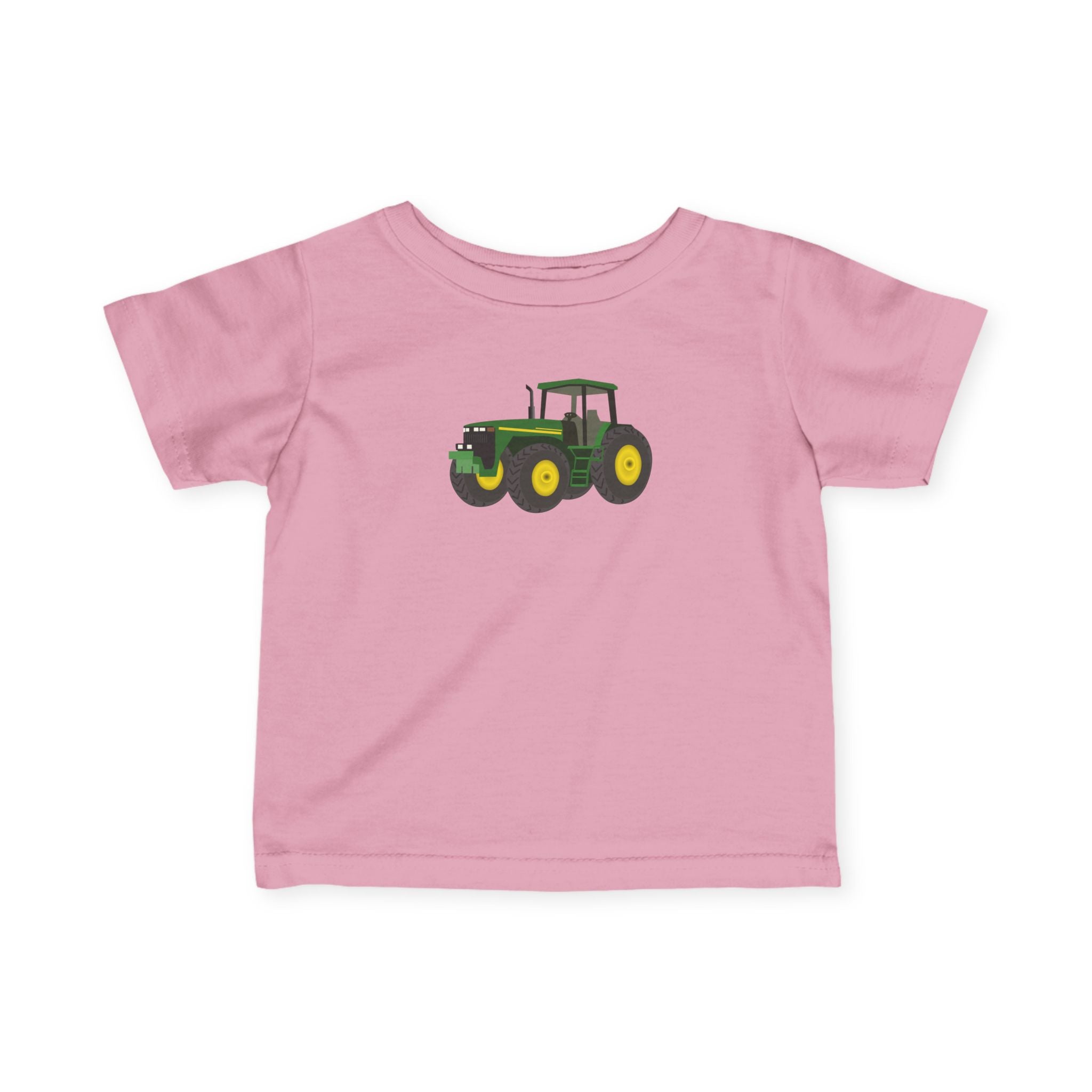 Infant Tee — Cute Green Farm Tractor Graphic Baby Shirt