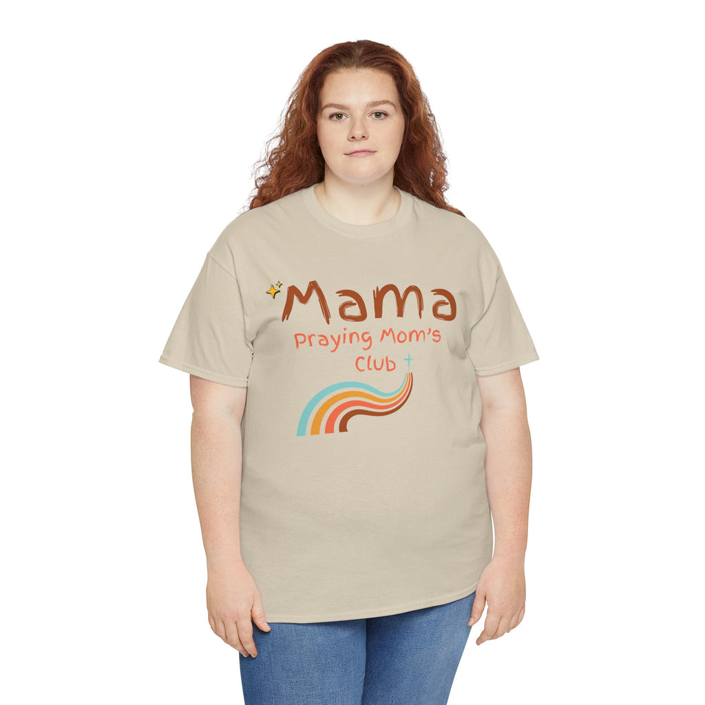 Mama Praying Mom's Club Tee — Inspirational Christian Mama T-Shirt with Rainbow - Mother's Day Gift