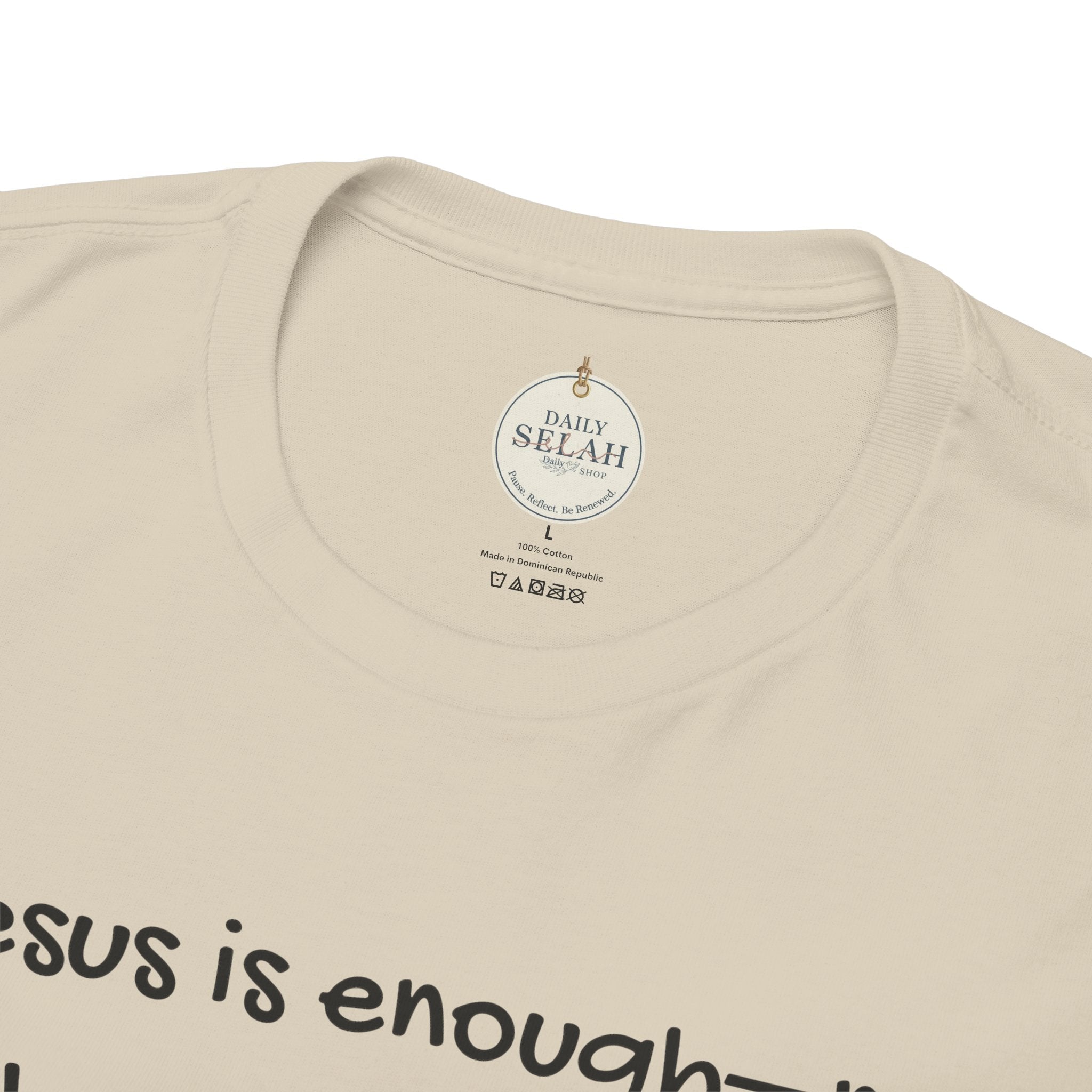 Christian T‑Shirt "Jesus is Enough — No Matter What You Lack" | Faith Graphic Tee