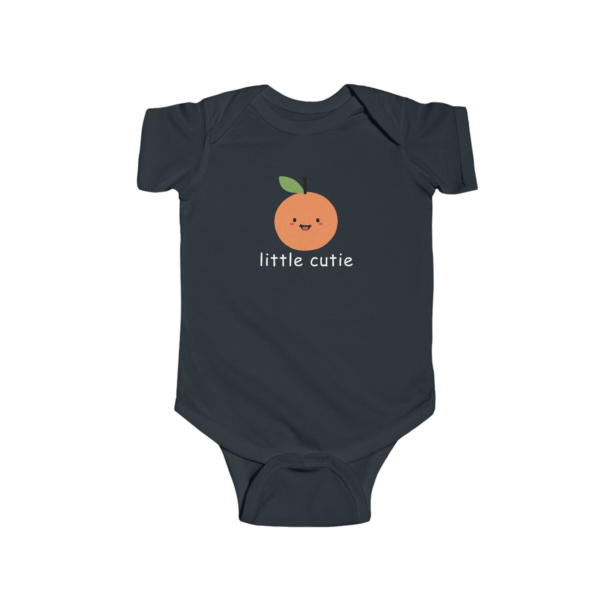 Infant Bodysuit - "Little Cutie" Orange Baby Onesie