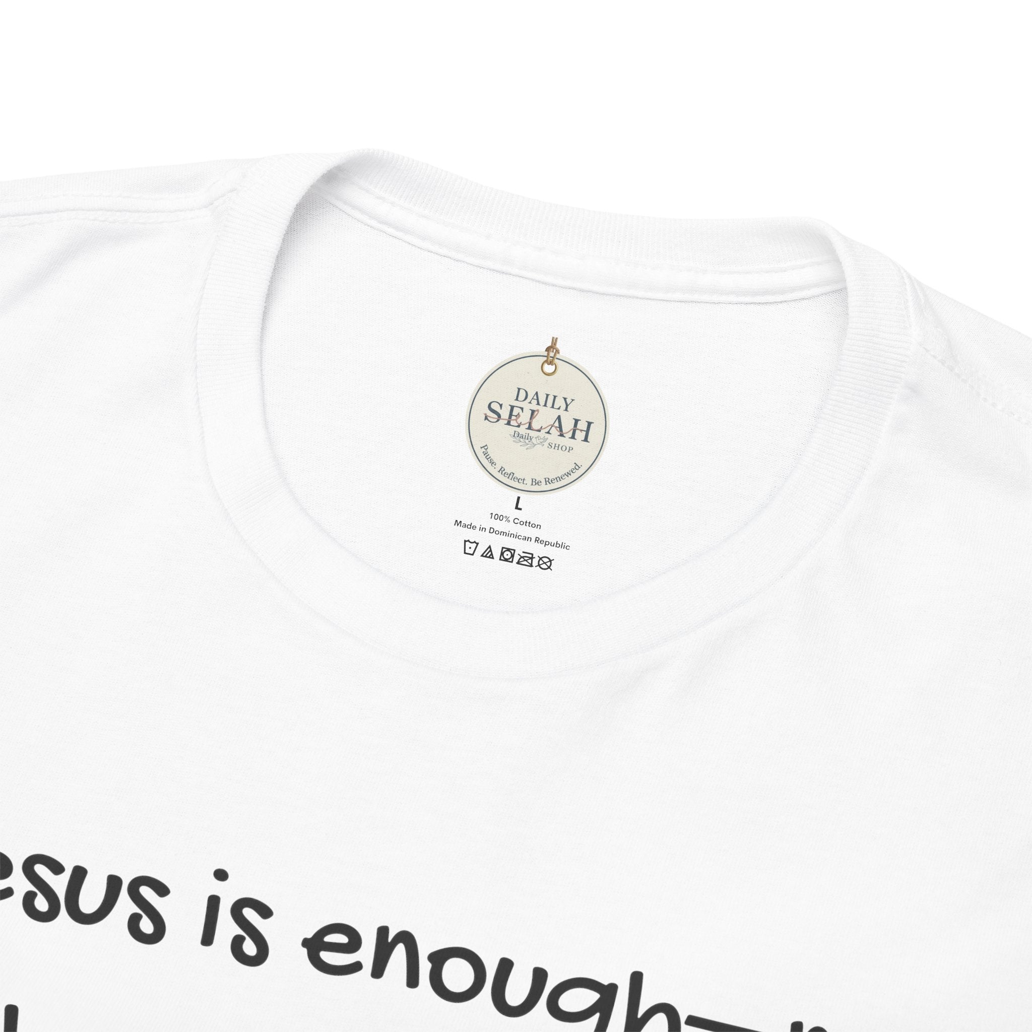 Christian T‑Shirt "Jesus is Enough — No Matter What You Lack" | Faith Graphic Tee