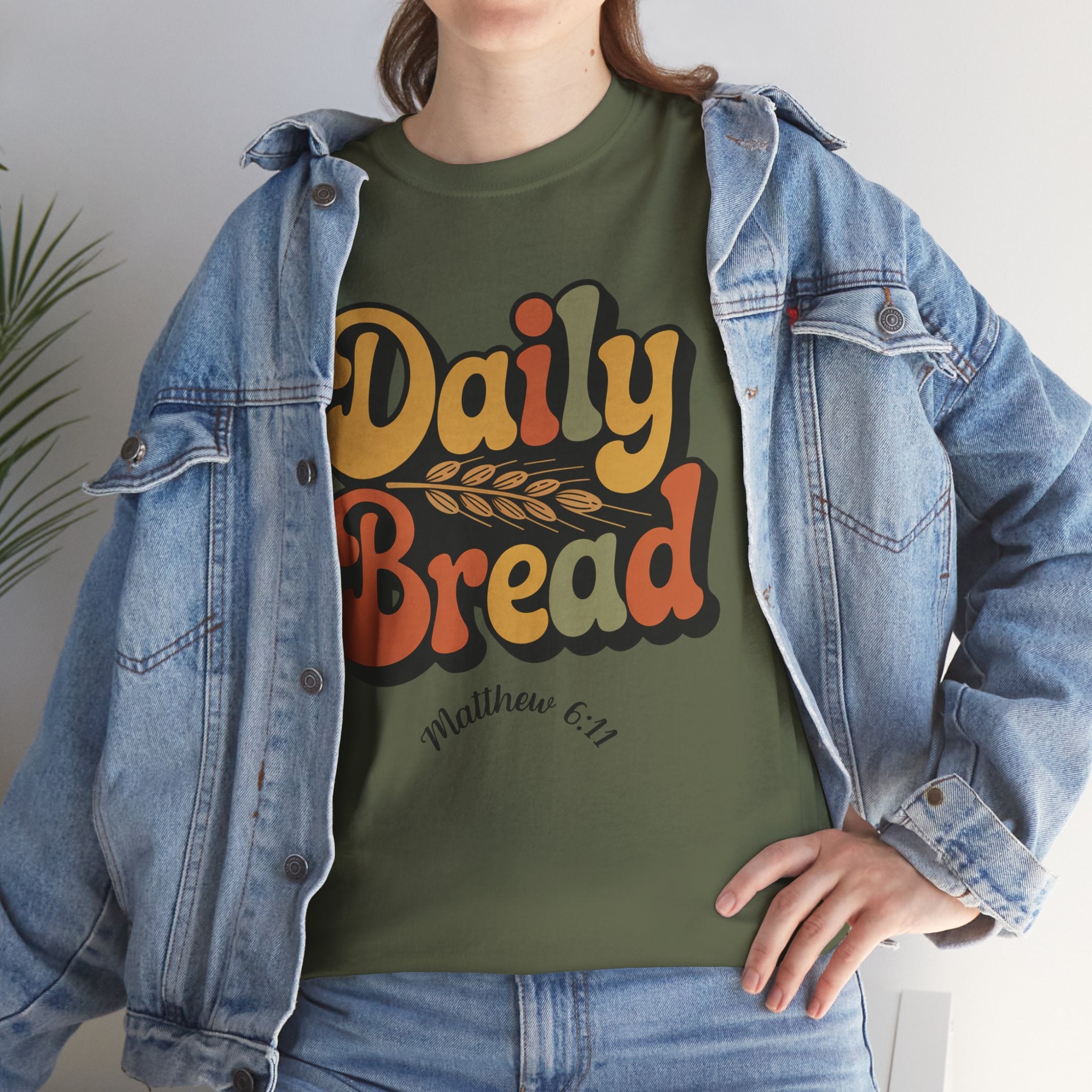 Daily Bread Shirt, Matthew 6:11, Retro Christian Shirt, Vintage Faith Shirt, Lord's Prayer Shirt, Christian Gift, Scripture Shirt