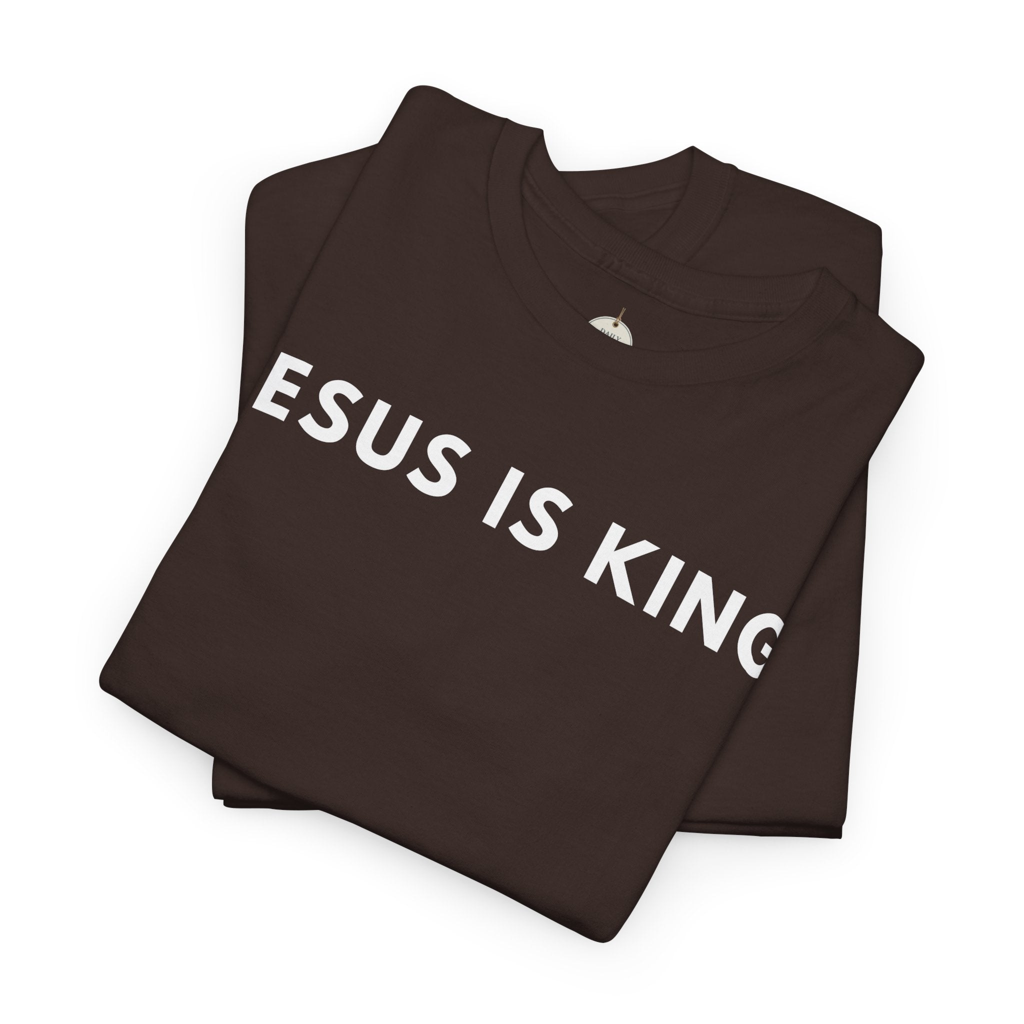 Jesus Is King Tee - Christian Faith White Cotton T-Shirt