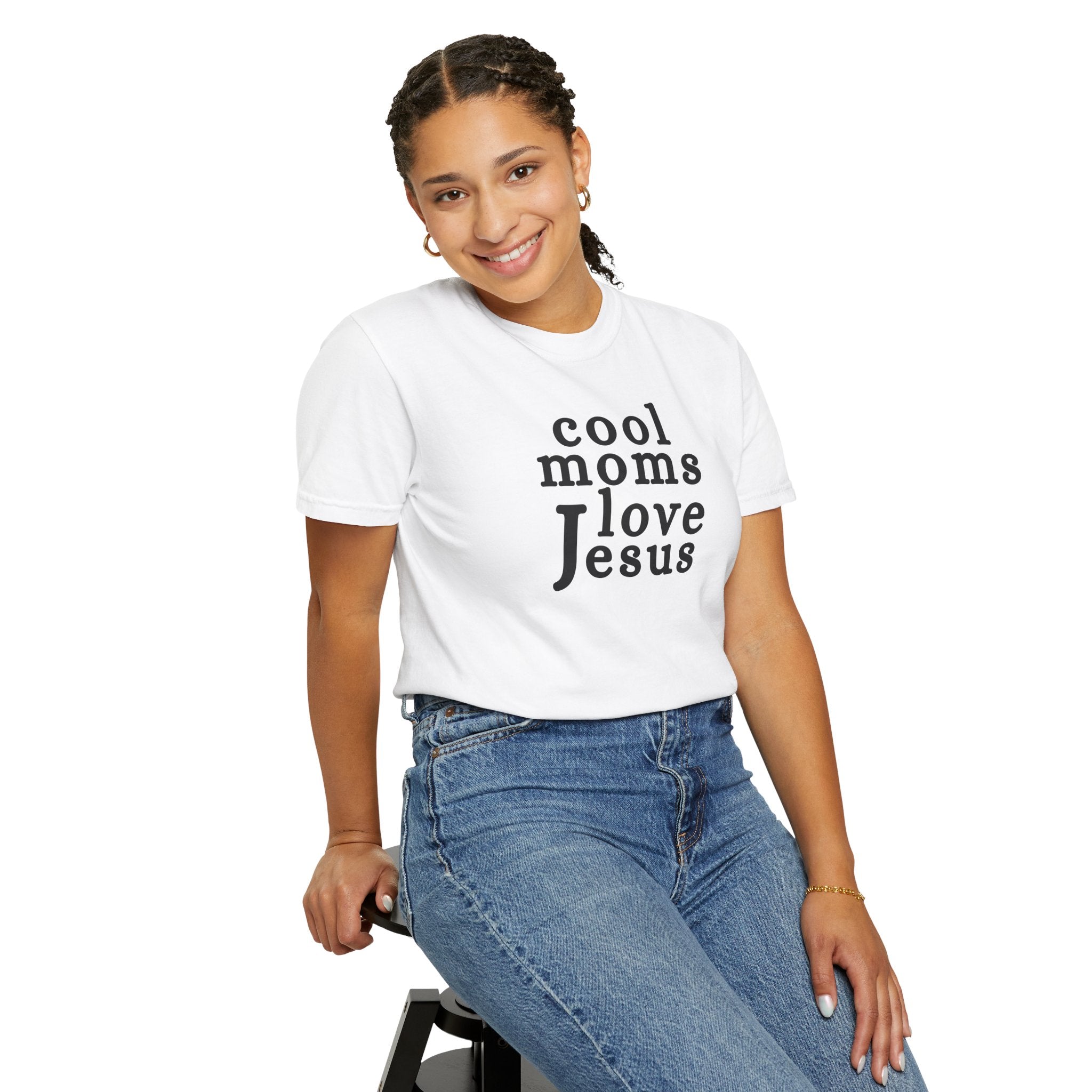 Christian Mom T-Shirt — "Cool Moms Love Jesus" Graphic Tee