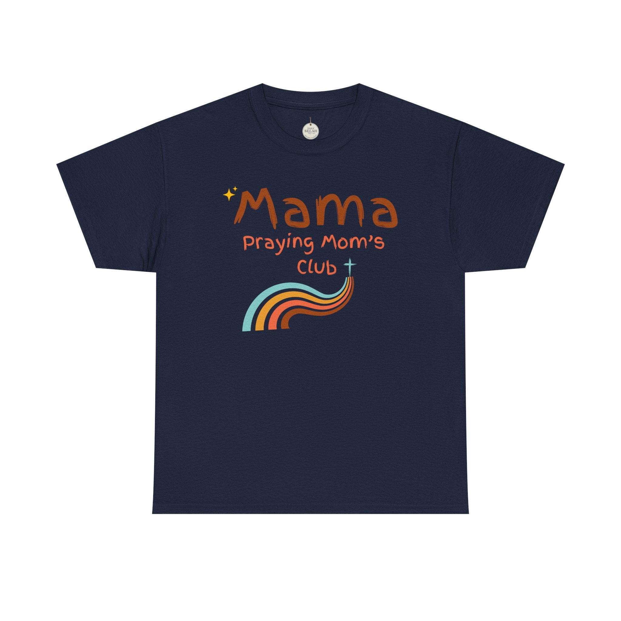 Mama Praying Mom's Club Tee — Inspirational Christian Mama T-Shirt with Rainbow - Mother's Day Gift