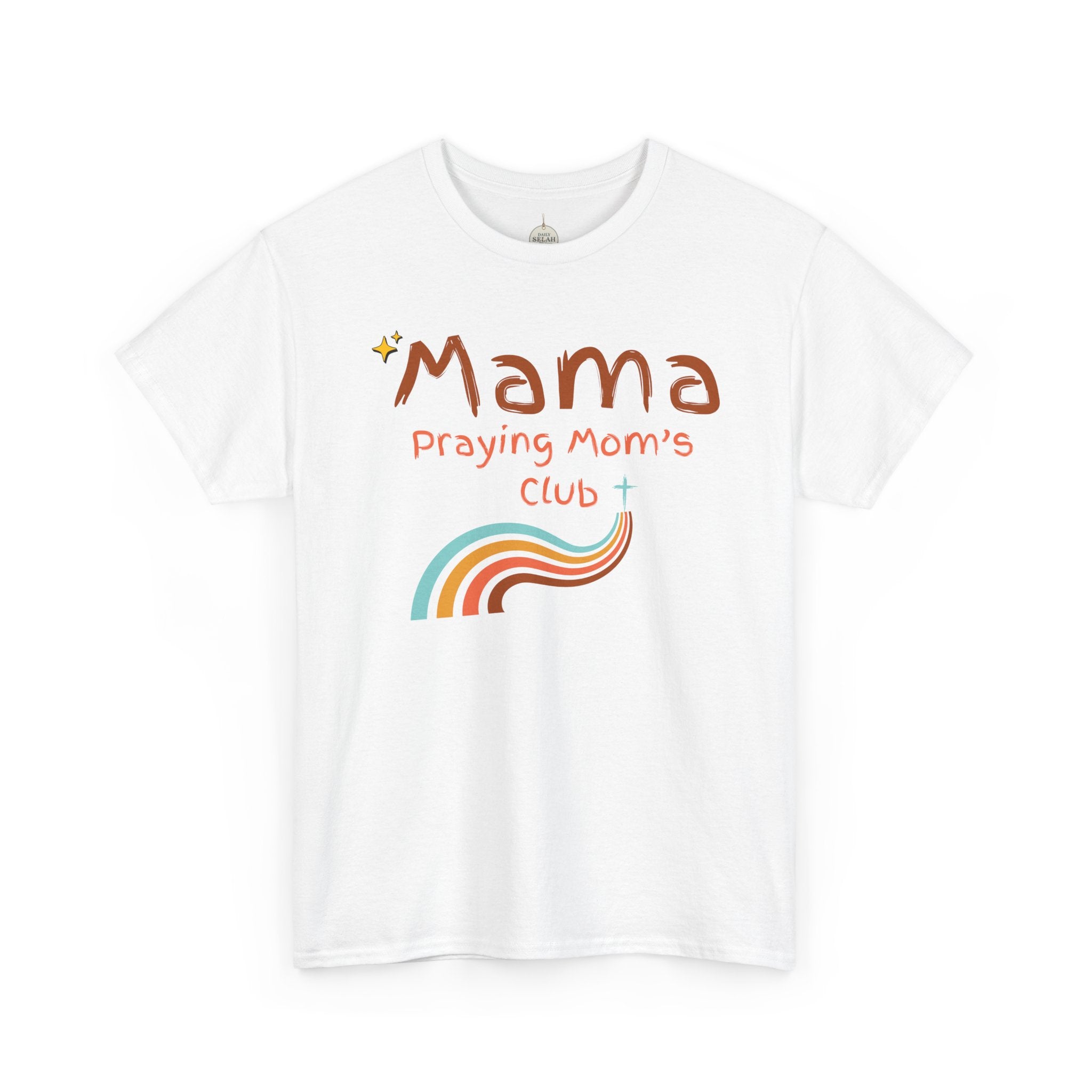 Mama Praying Mom's Club Tee — Inspirational Christian Mama T-Shirt with Rainbow - Mother's Day Gift