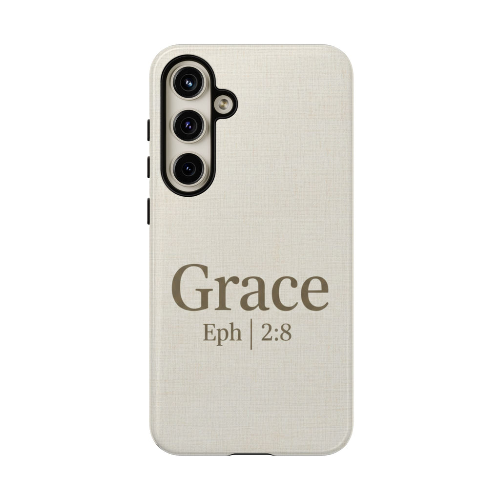 Grace (Ephesians 2:8) Phone Case — Minimalist Christian Inspirational Tough Case