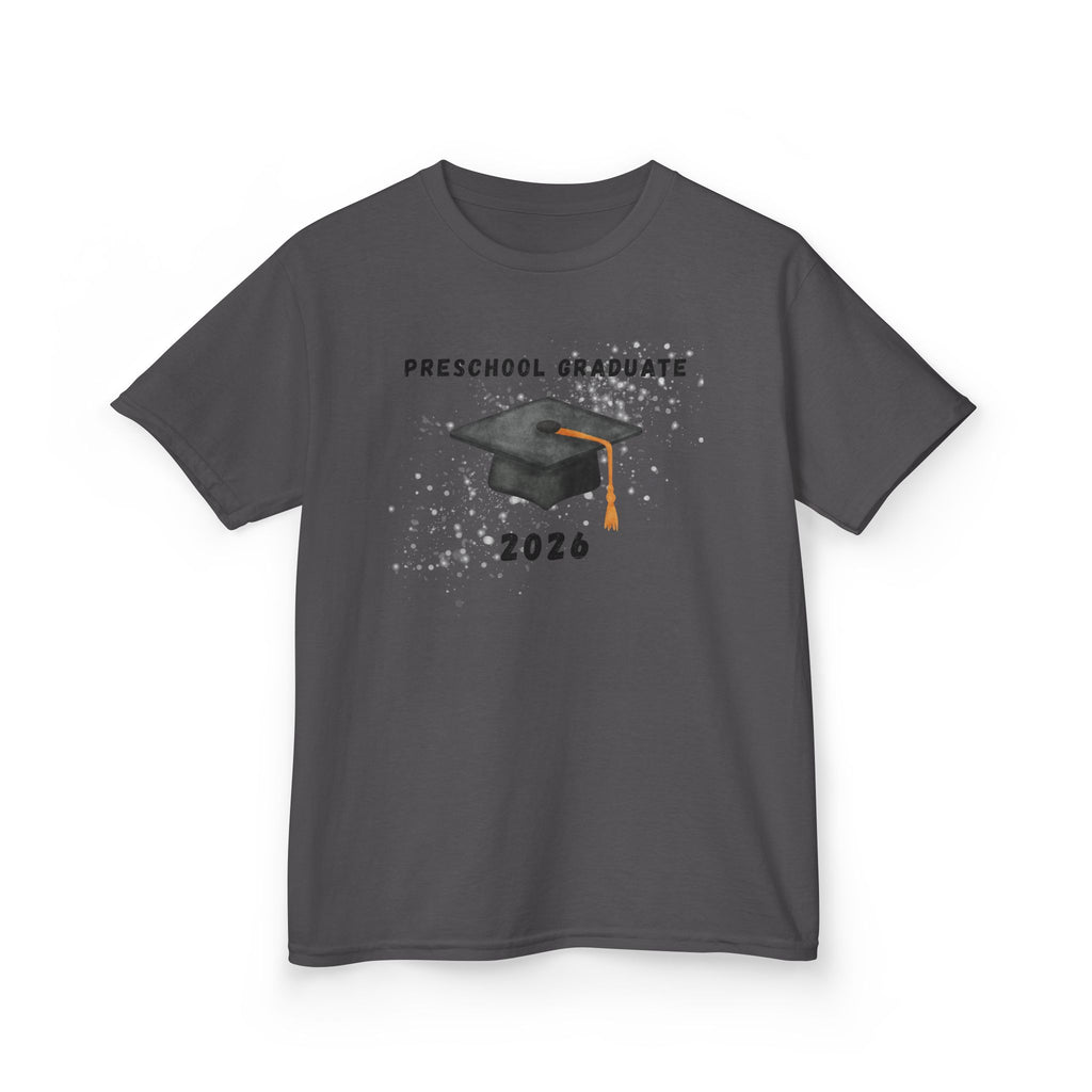 Preschool Graduate 2026 Kids T-Shirt — Graduation Cap Celebration Tee