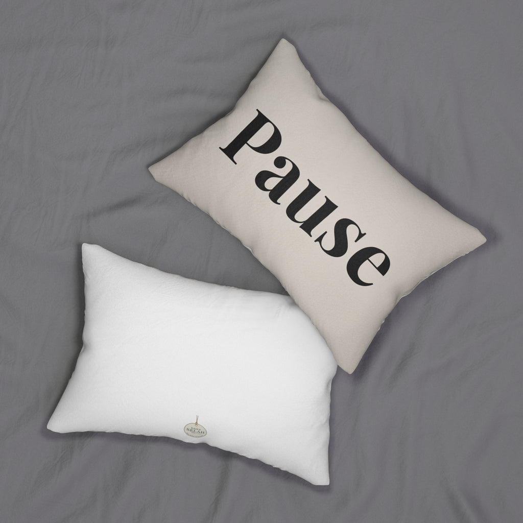 Pause Lumbar Pillow — Minimalist Decorative Cushion for Relaxation