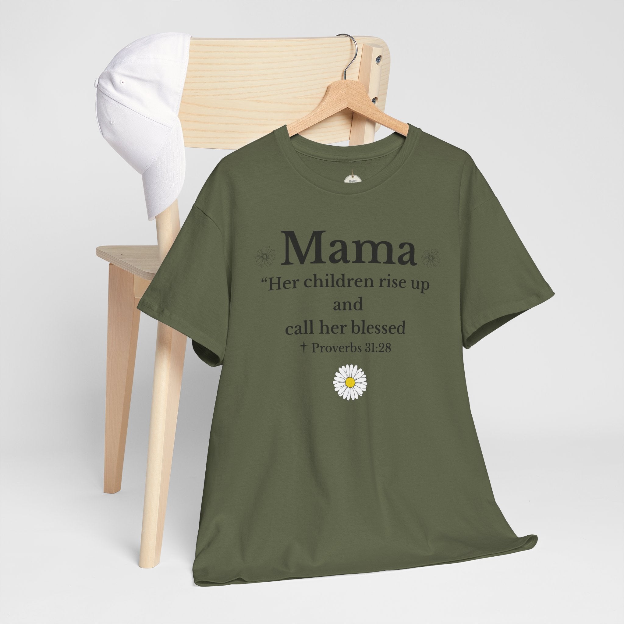 Mama Proverbs 31:28 T‑Shirt — 'Her children rise up and call her blessed' Floral Mom Tee - Mother's Day Gift