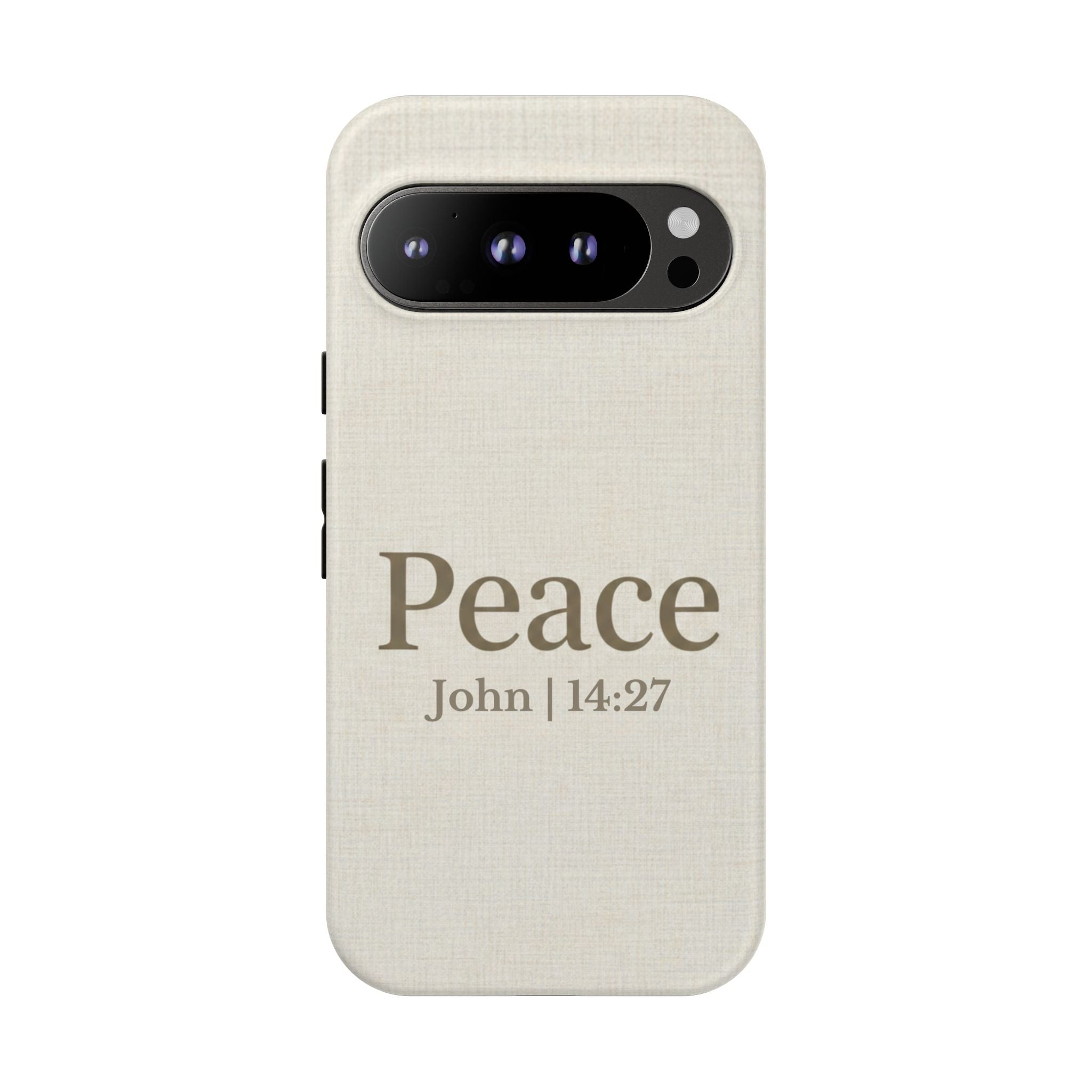 Peace (John 14:27) Phone Case — Minimalist Christian Scripture iPhone & Android Cover
