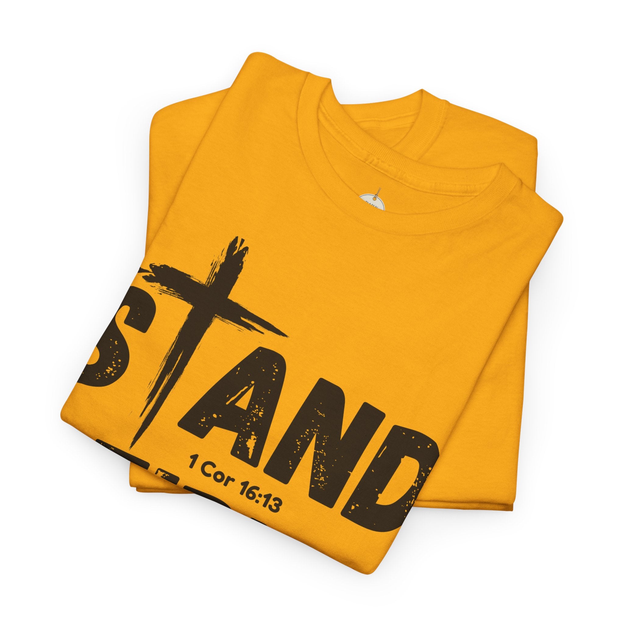 Stand Firm T-Shirt — Christian Faith Tee with Cross & 1 Cor 16:13 Inspirational Design