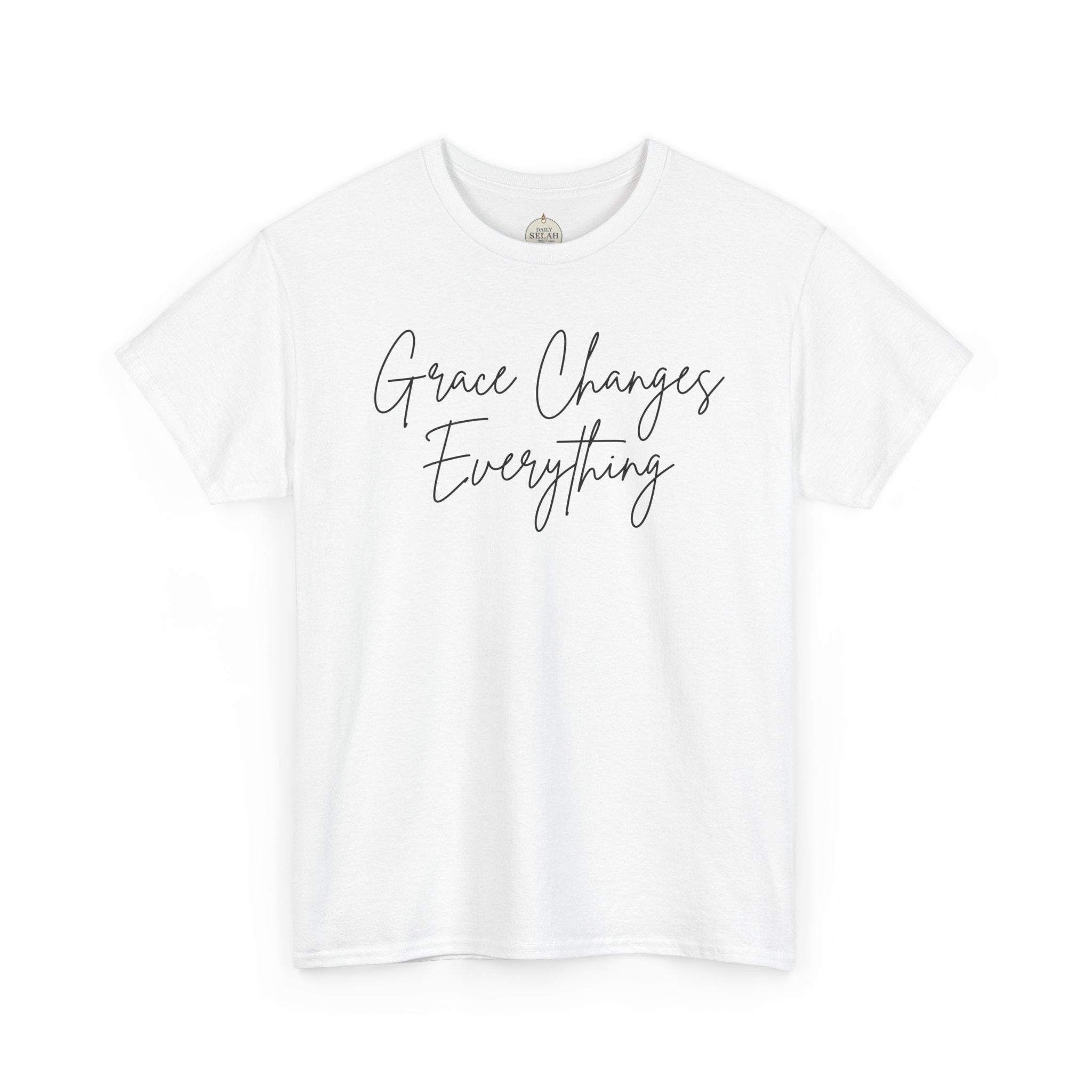 Grace Changes Everything tee | with Faith cross vertical back design