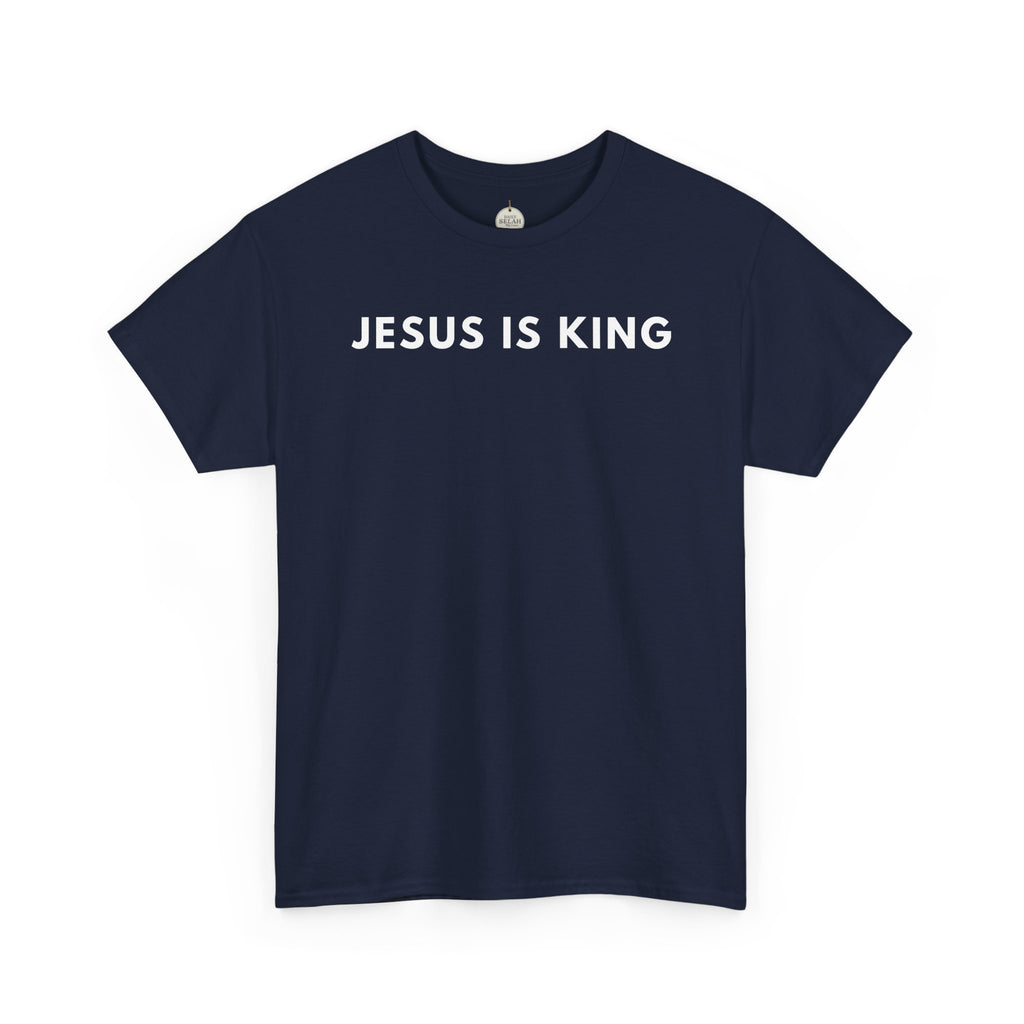 Jesus Is King Tee - Christian Faith White Cotton T-Shirt
