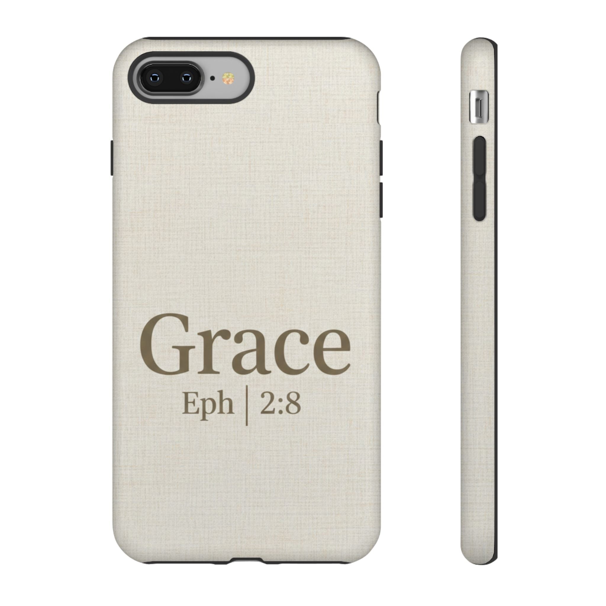 Grace (Ephesians 2:8) Phone Case — Minimalist Christian Inspirational Tough Case