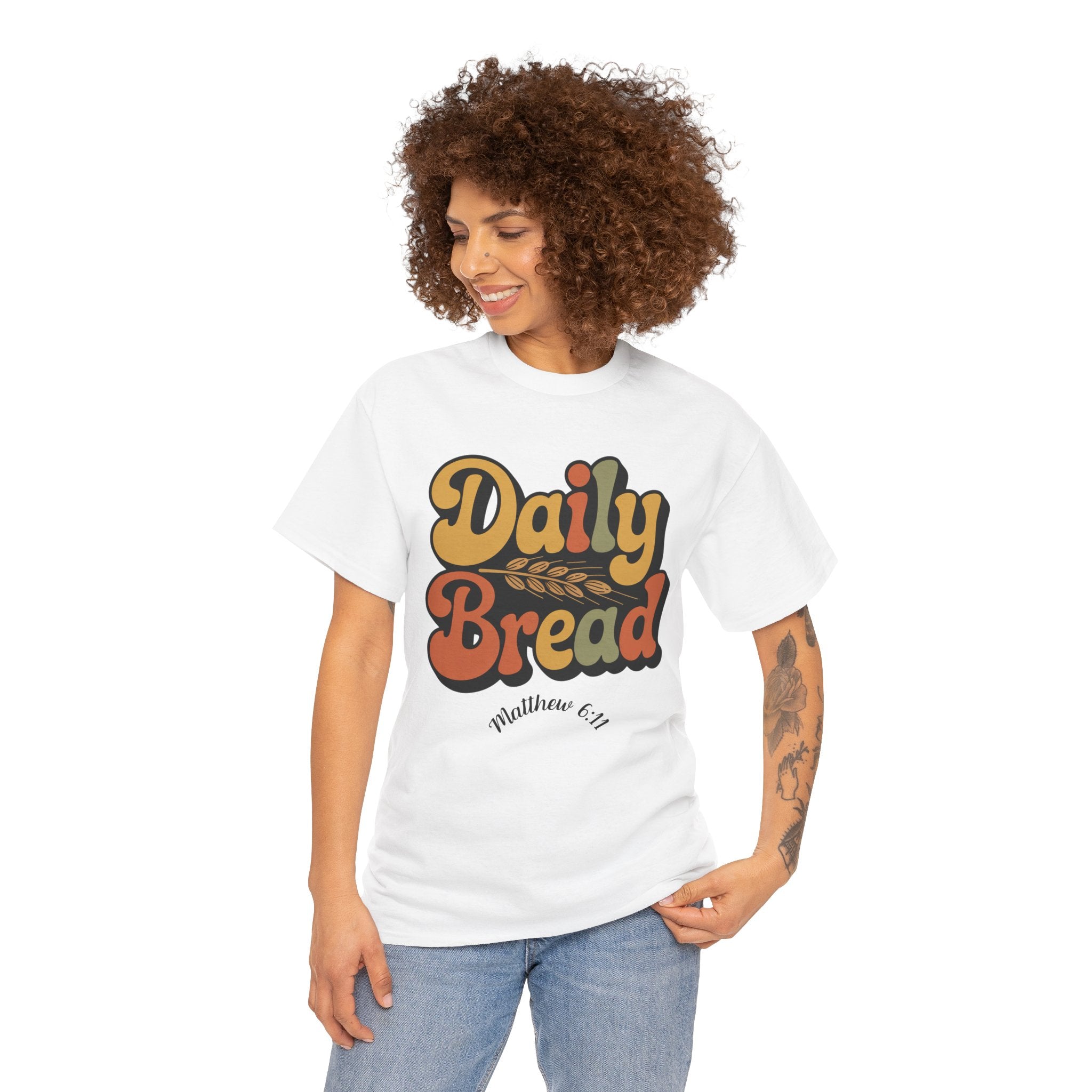 Daily Bread Shirt, Matthew 6:11, Retro Christian Shirt, Vintage Faith Shirt, Lord's Prayer Shirt, Christian Gift, Scripture Shirt