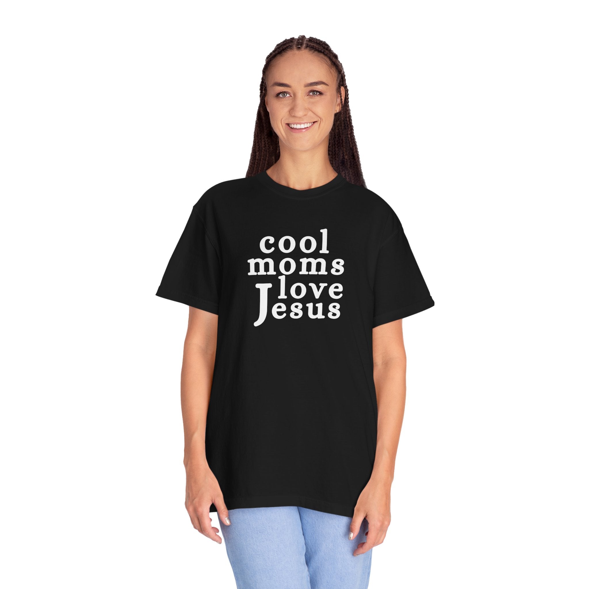 Christian Mom T-Shirt — "Cool Moms Love Jesus" Graphic Tee