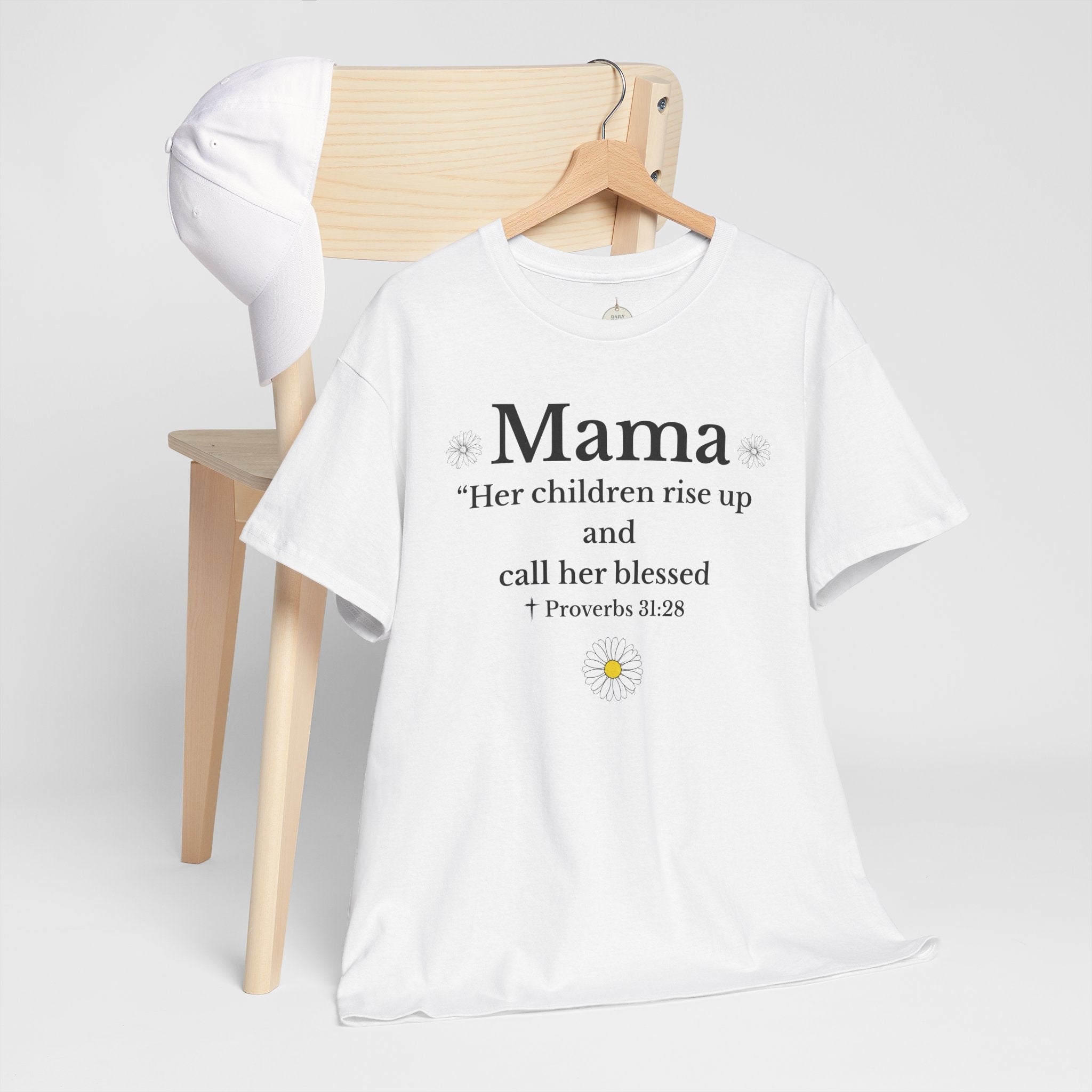 Mama Proverbs 31:28 T‑Shirt — 'Her children rise up and call her blessed' Floral Mom Tee - Mother's Day Gift